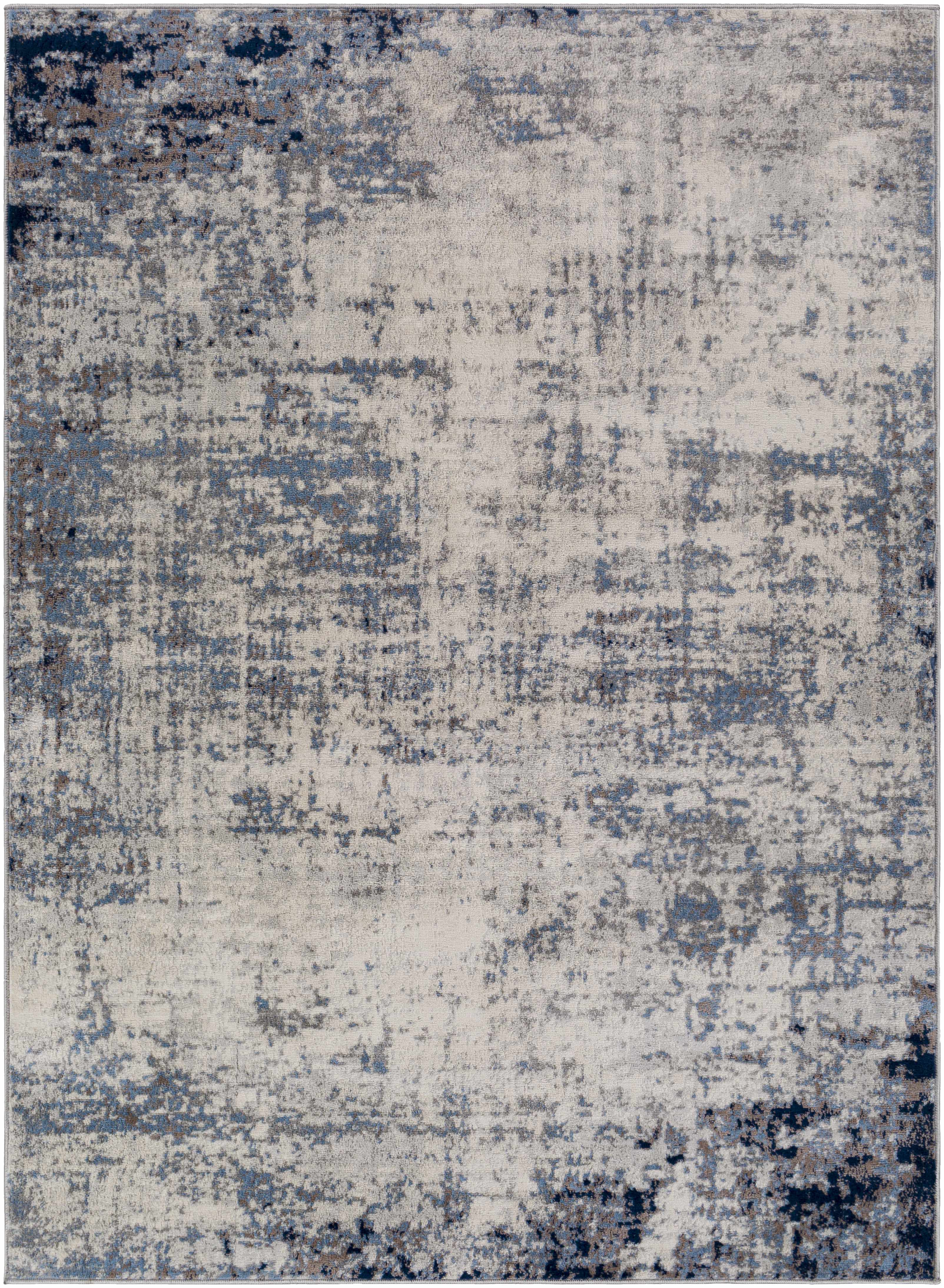 Texanna Abstract Blue/Gray Area Rug - Decor Addict, LLC