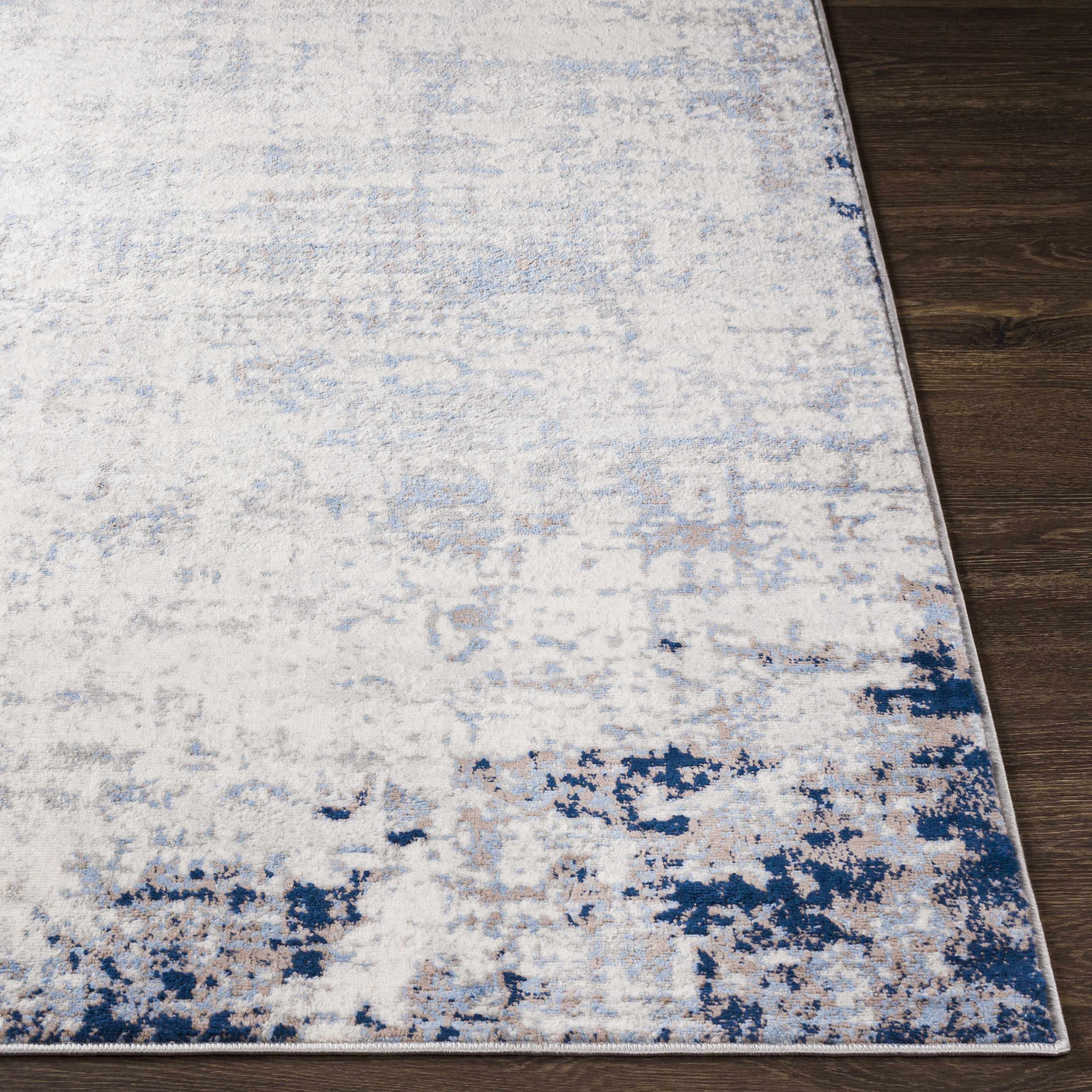 Texanna Abstract Blue/Gray Area Rug - Decor Addict, LLC