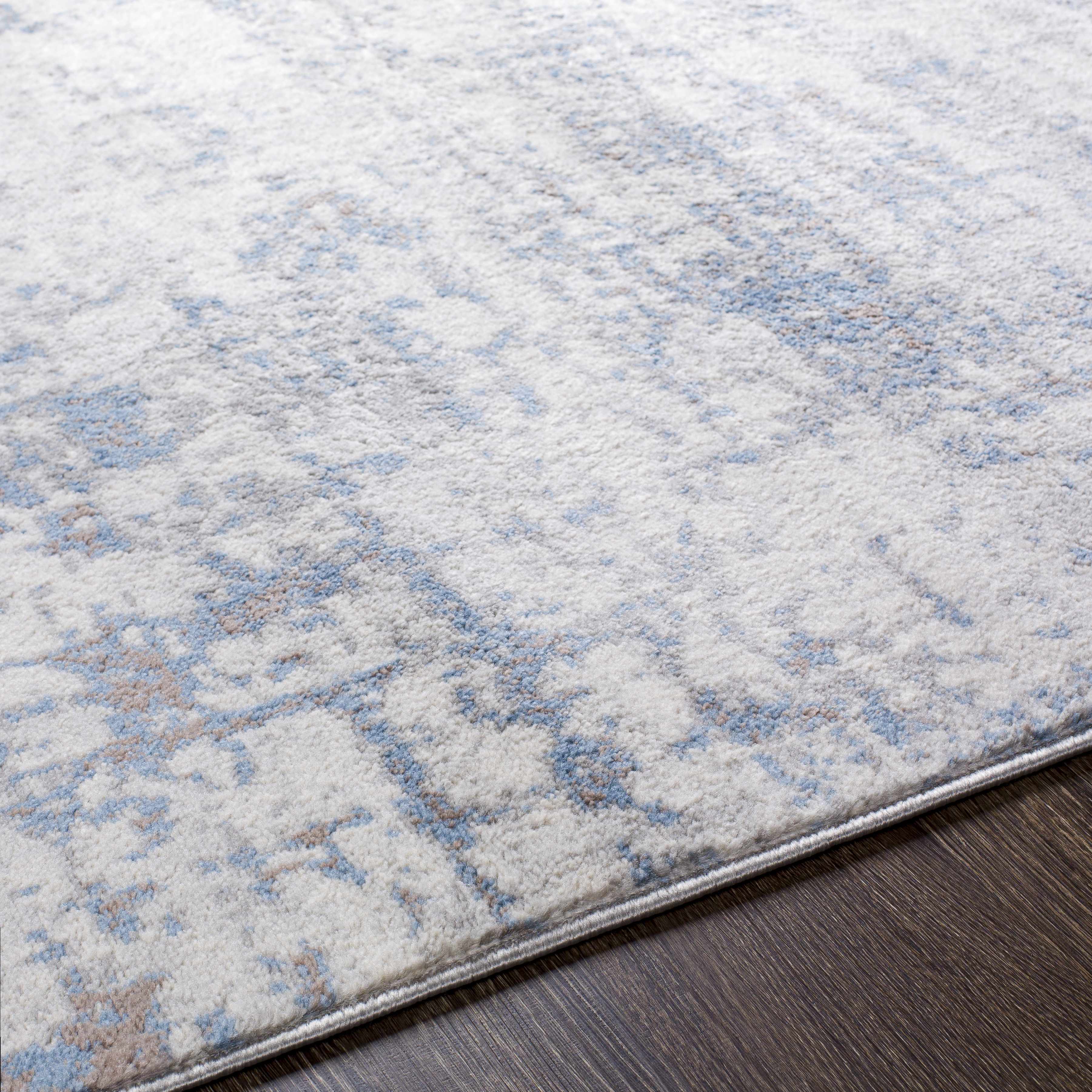 Texanna Abstract Blue/Gray Area Rug - Decor Addict, LLC