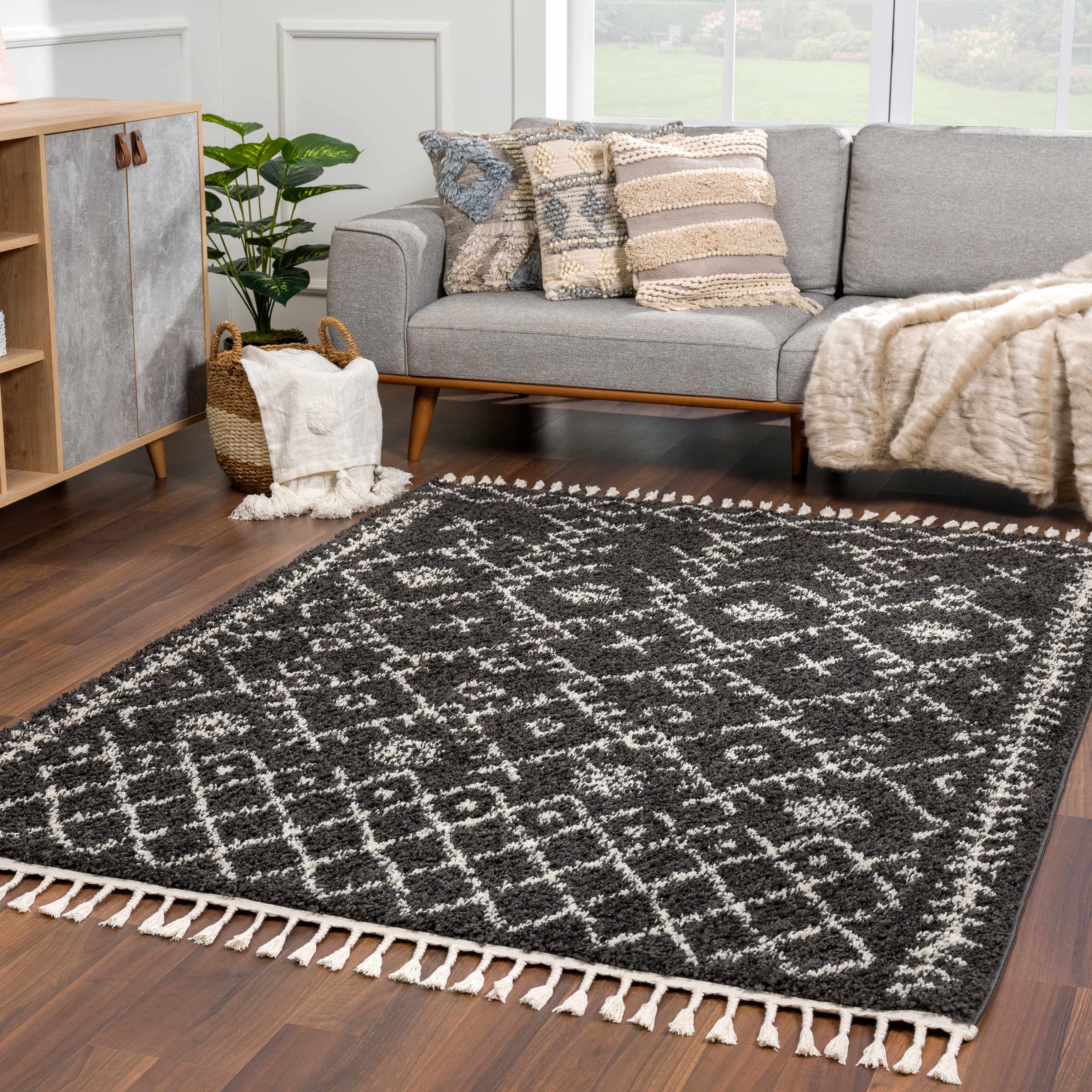Godalming Black Plush Carpet - Decor Addict, LLC