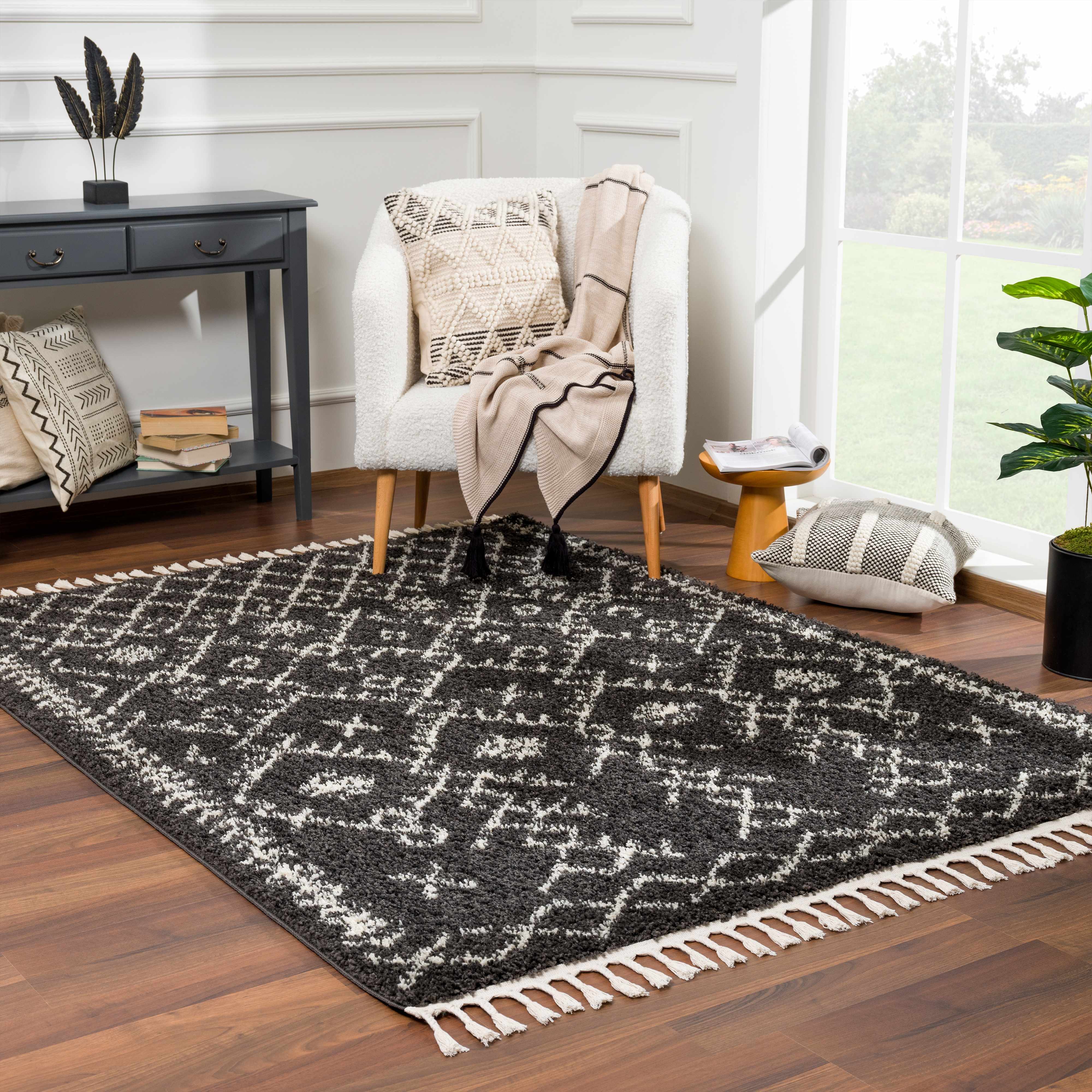 Godalming Black Plush Carpet - Decor Addict, LLC