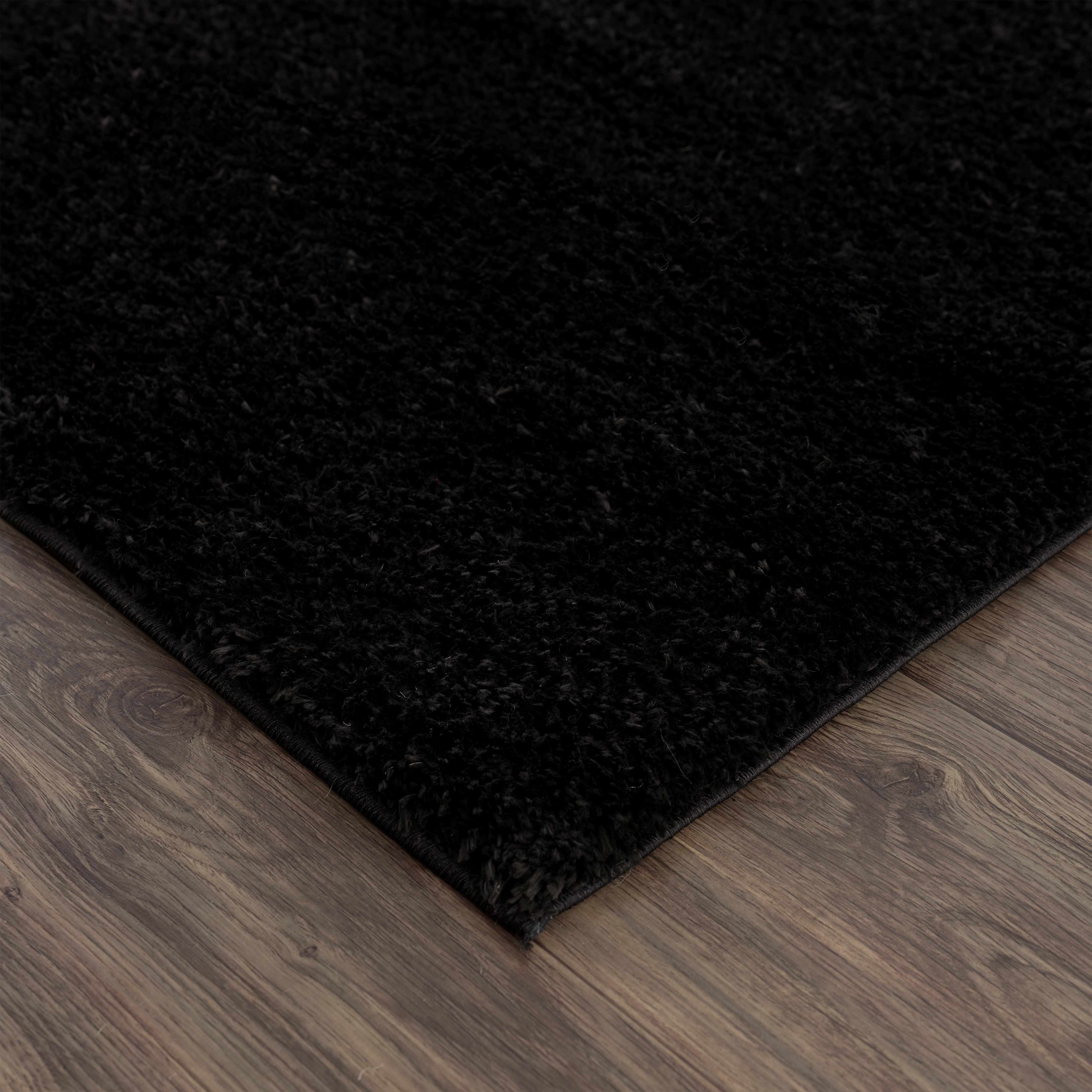 Heavenly Solid Black Plush Rug - Decor Addict, LLC