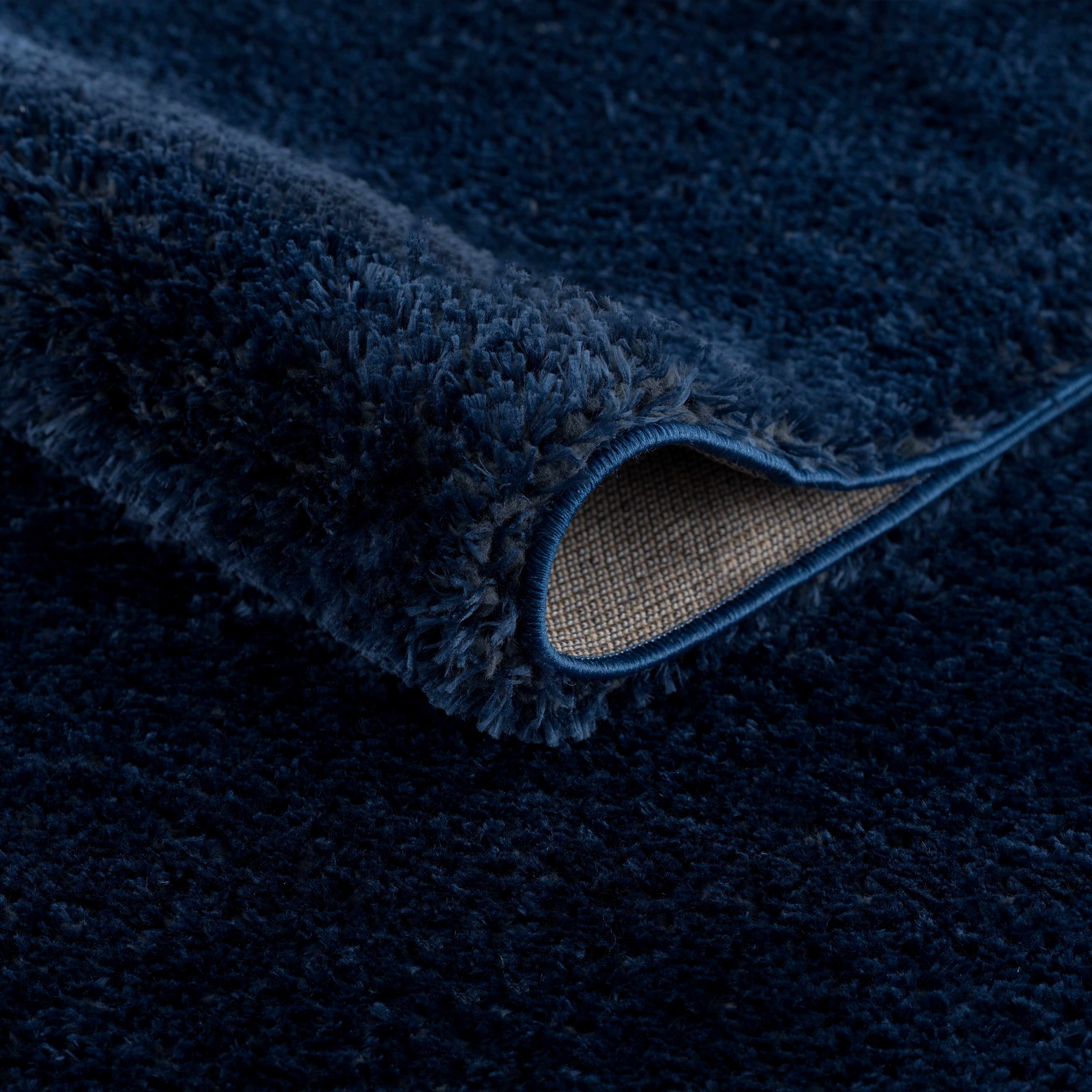 Heavenly Solid Navy Plush Rug - Decor Addict, LLC