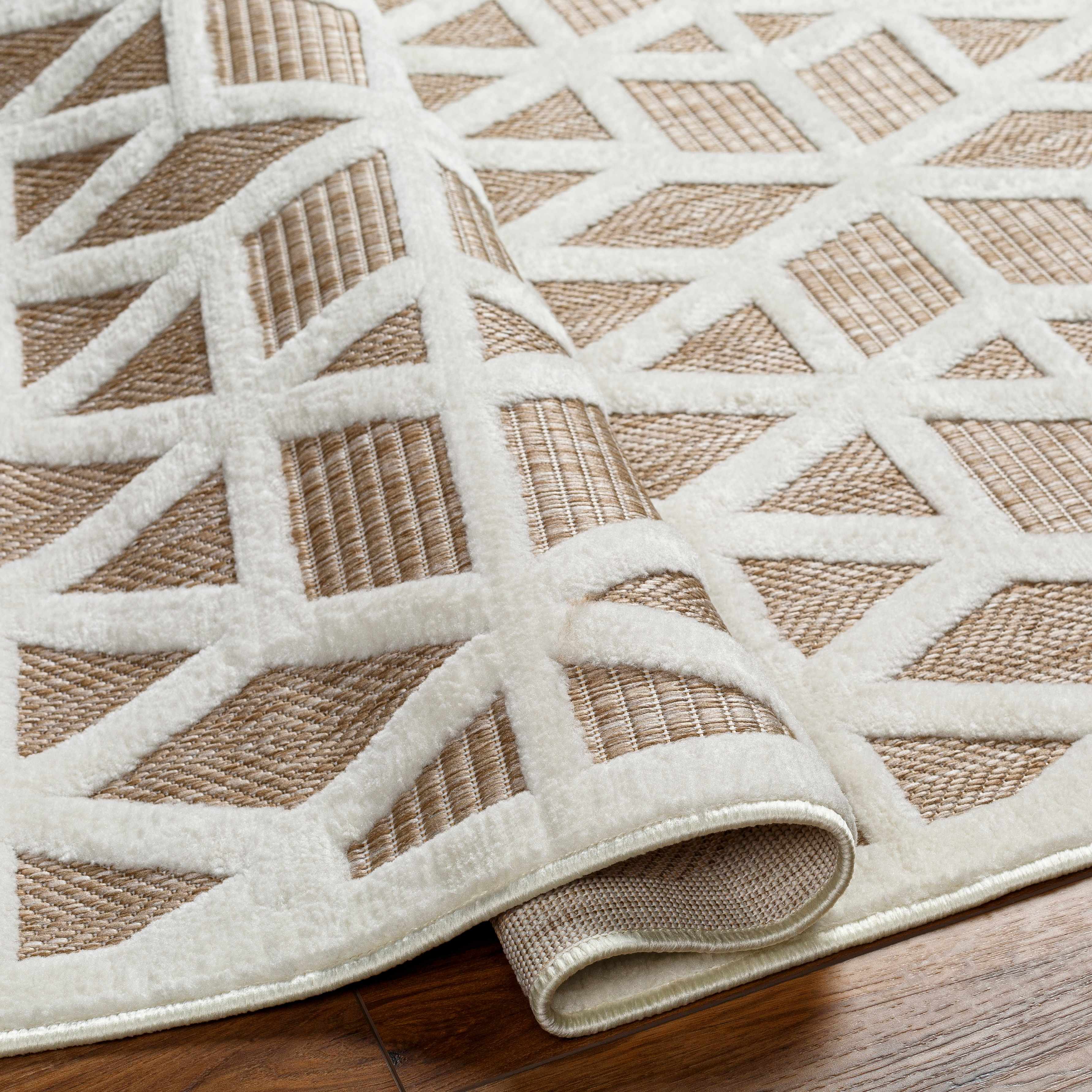 Nuri Tan Outdoor Rug - Decor Addict, LLC