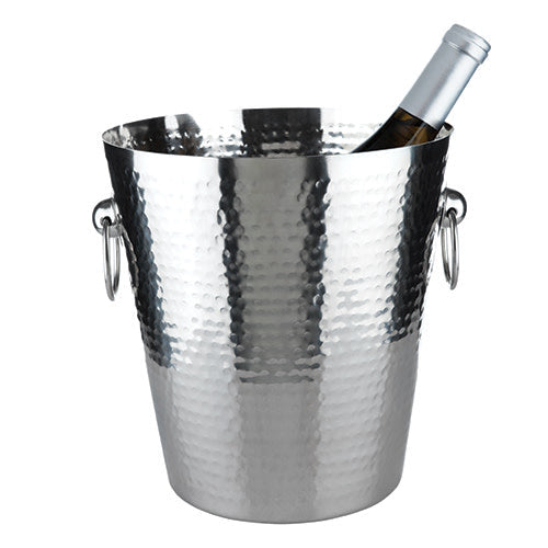 Irving Stainless Steel Hammered Ice Bucket - Decor Addict, LLC