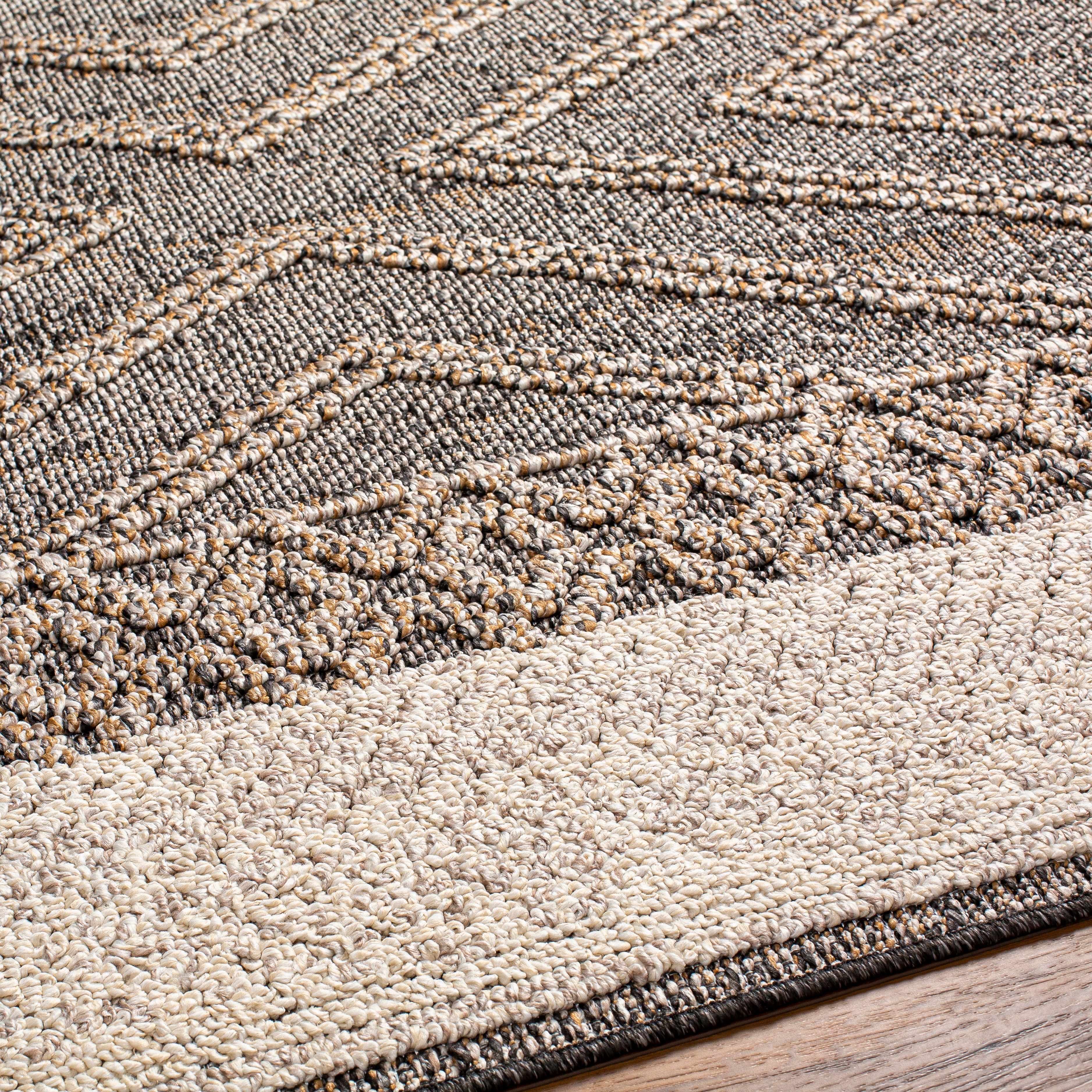Beige Charcoal Areli Area Rug - Decor Addict, LLC