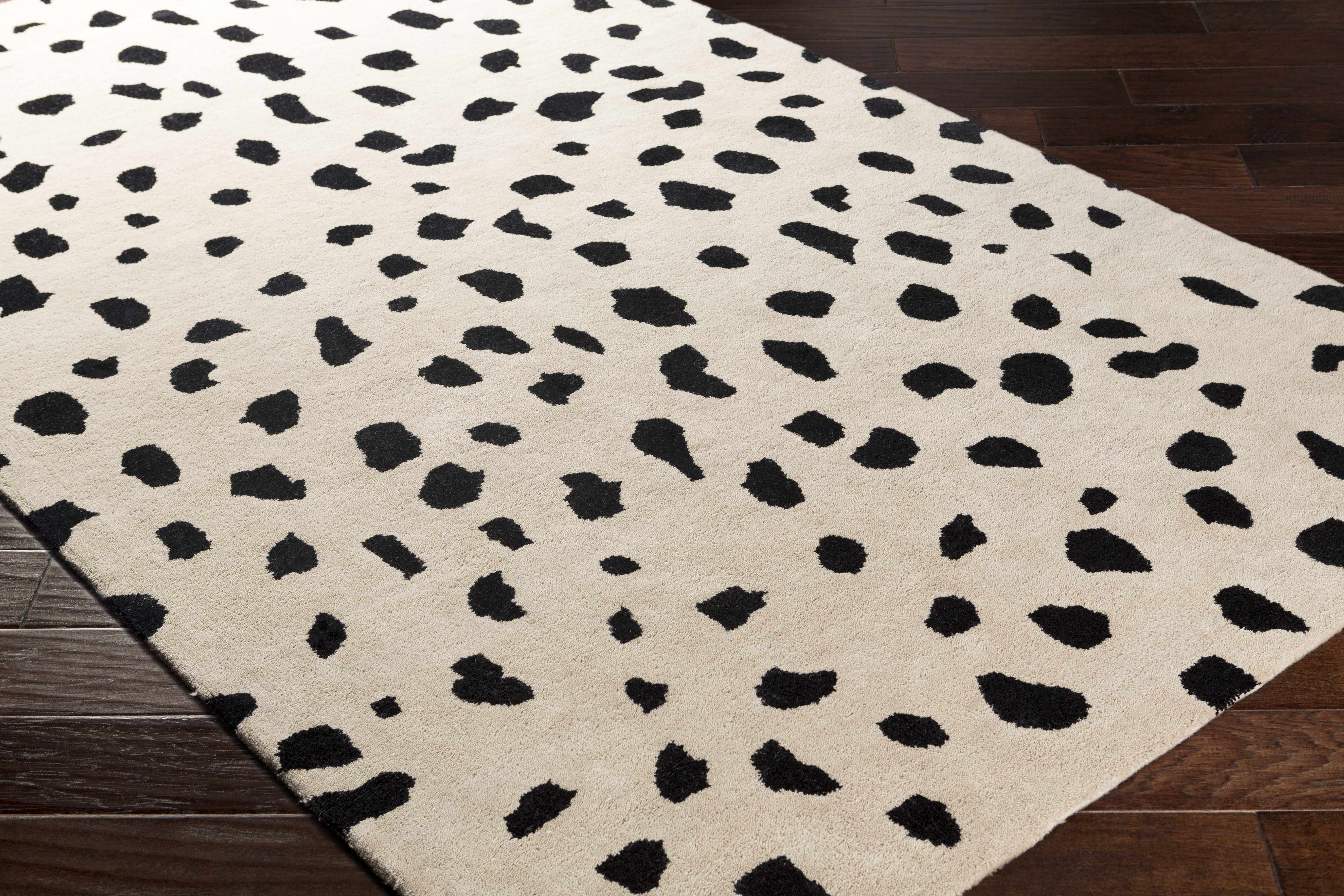 Guiseley Dalmatian Wool Area Rug - Decor Addict, LLC