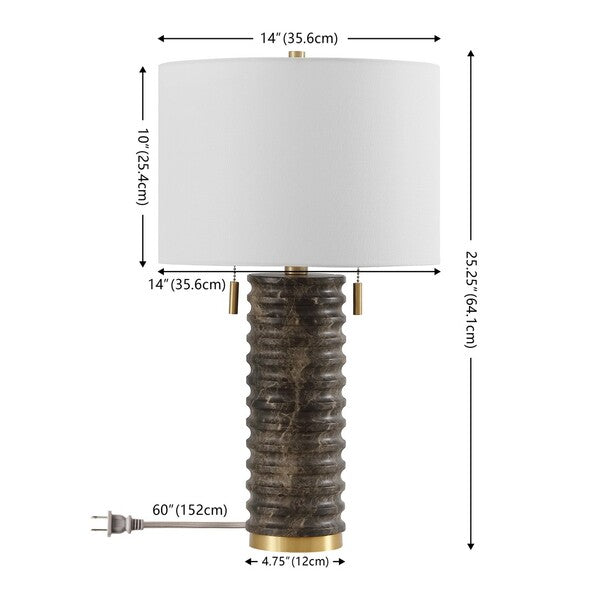TOVA RESIN / METAL TABLE LAMP - Decor Addict, LLC