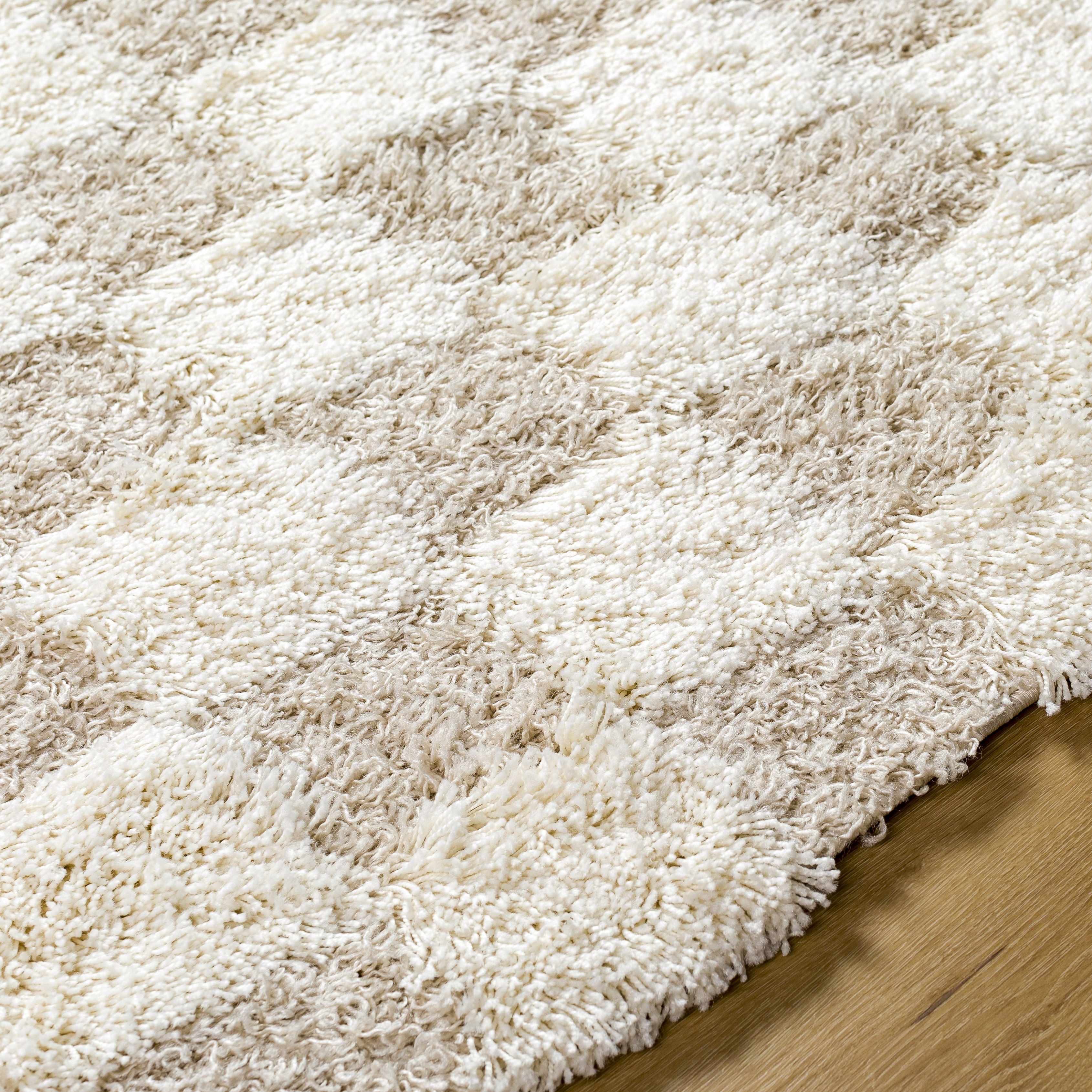 Atira Light Brown Checkered Area Rug - Decor Addict, LLC