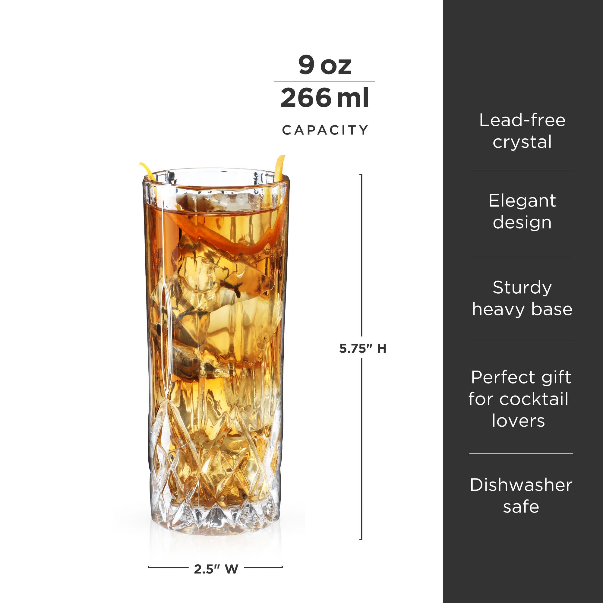 Admiral Highball Glasses, Set of 4 - Decor Addict, LLC