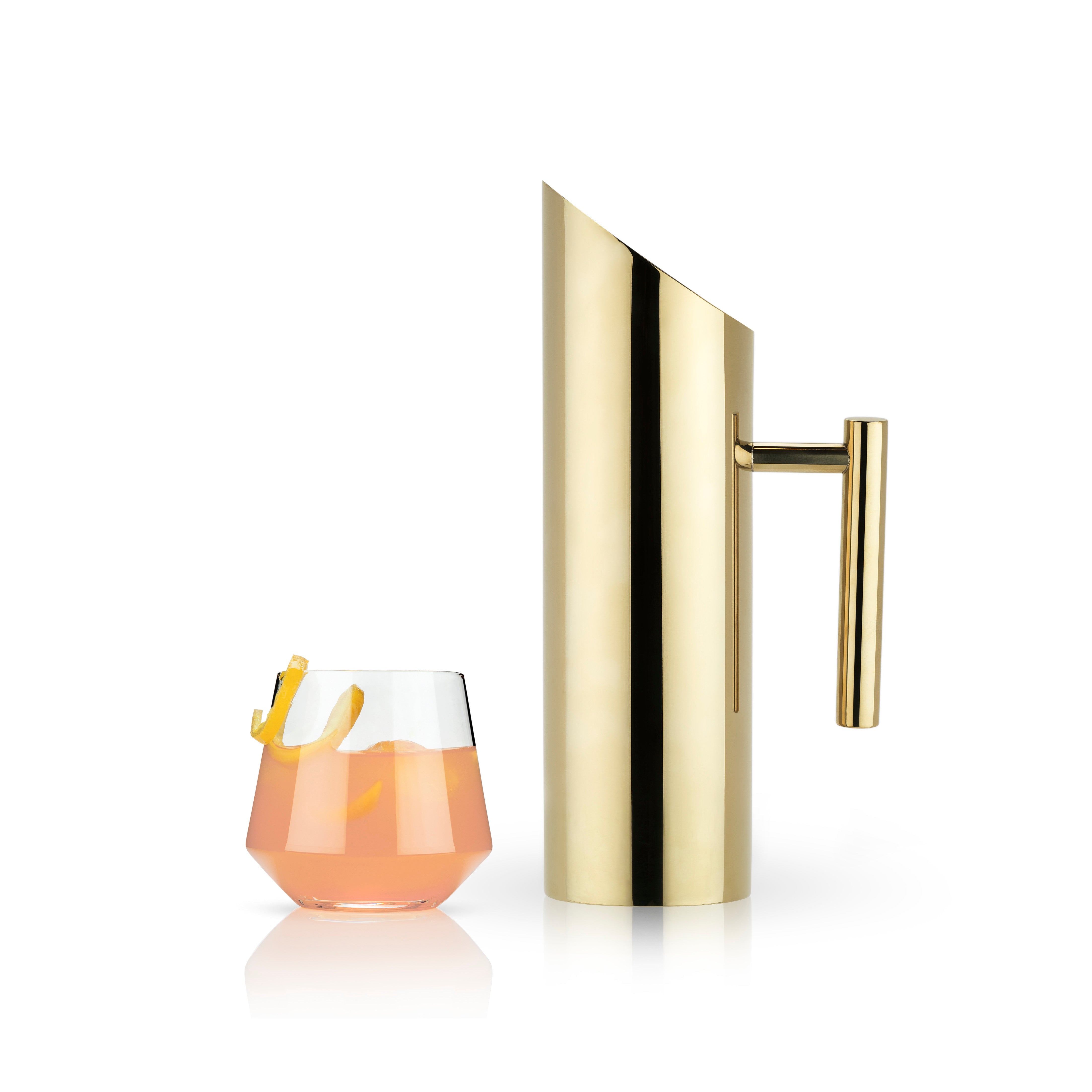 Modern Stainless Steel Pitcher in Gold - Decor Addict, LLC