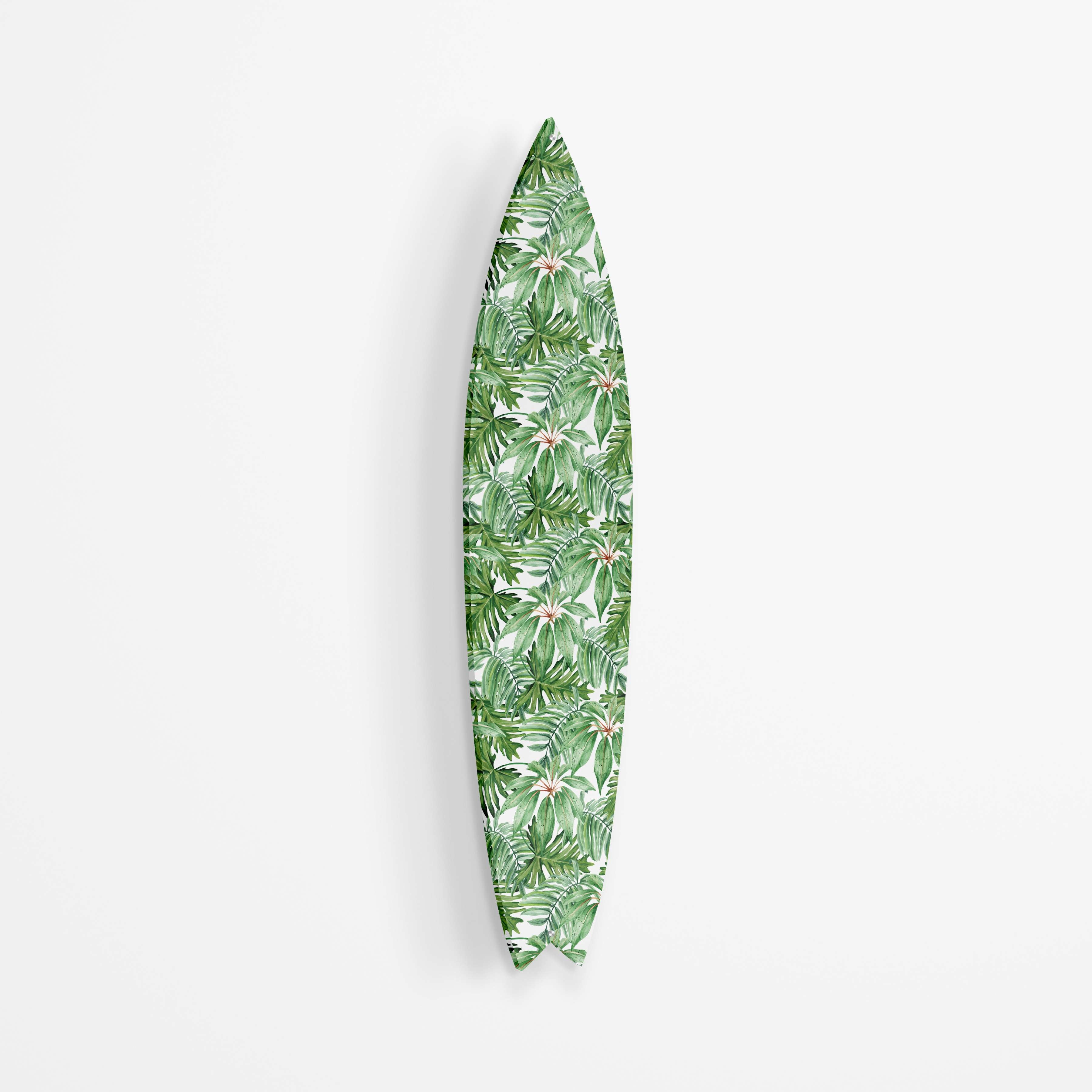 Jungle Green Leaves Acrylic Surfboard Wall Art - Decor Addict, LLC