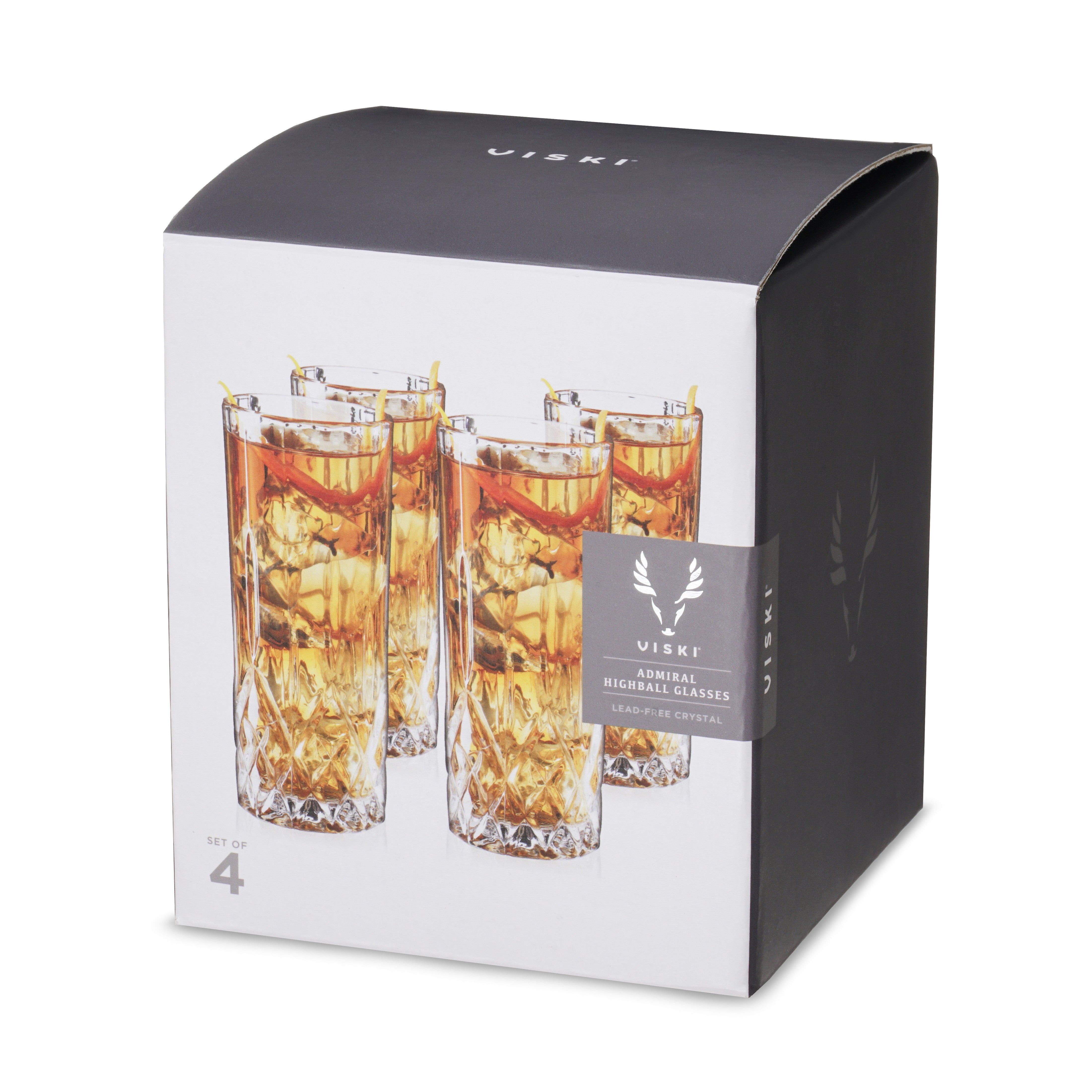 Admiral Highball Glasses, Set of 4 - Decor Addict, LLC
