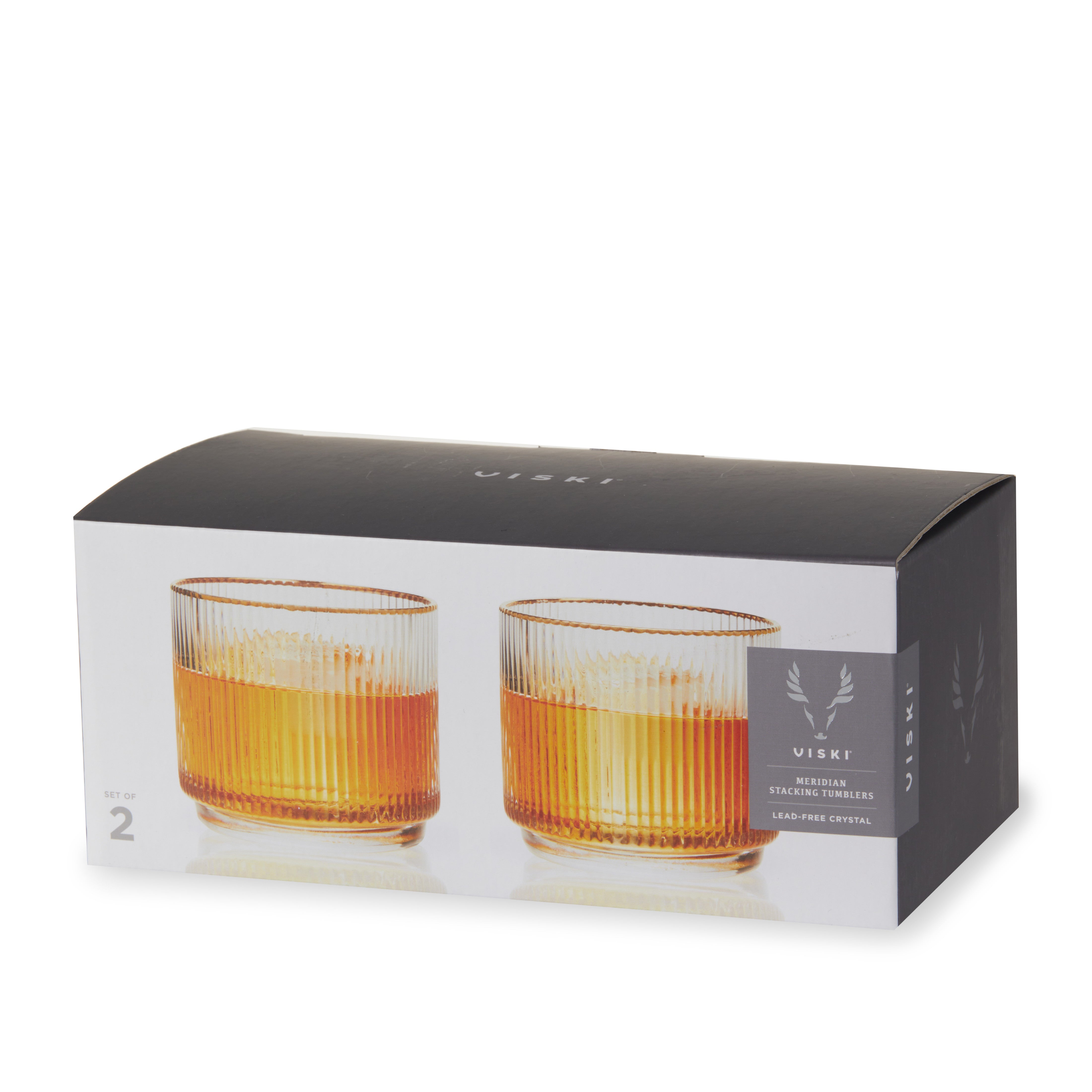 Meridian Crystal Lowball Tumblers Set of 2 - Decor Addict, LLC
