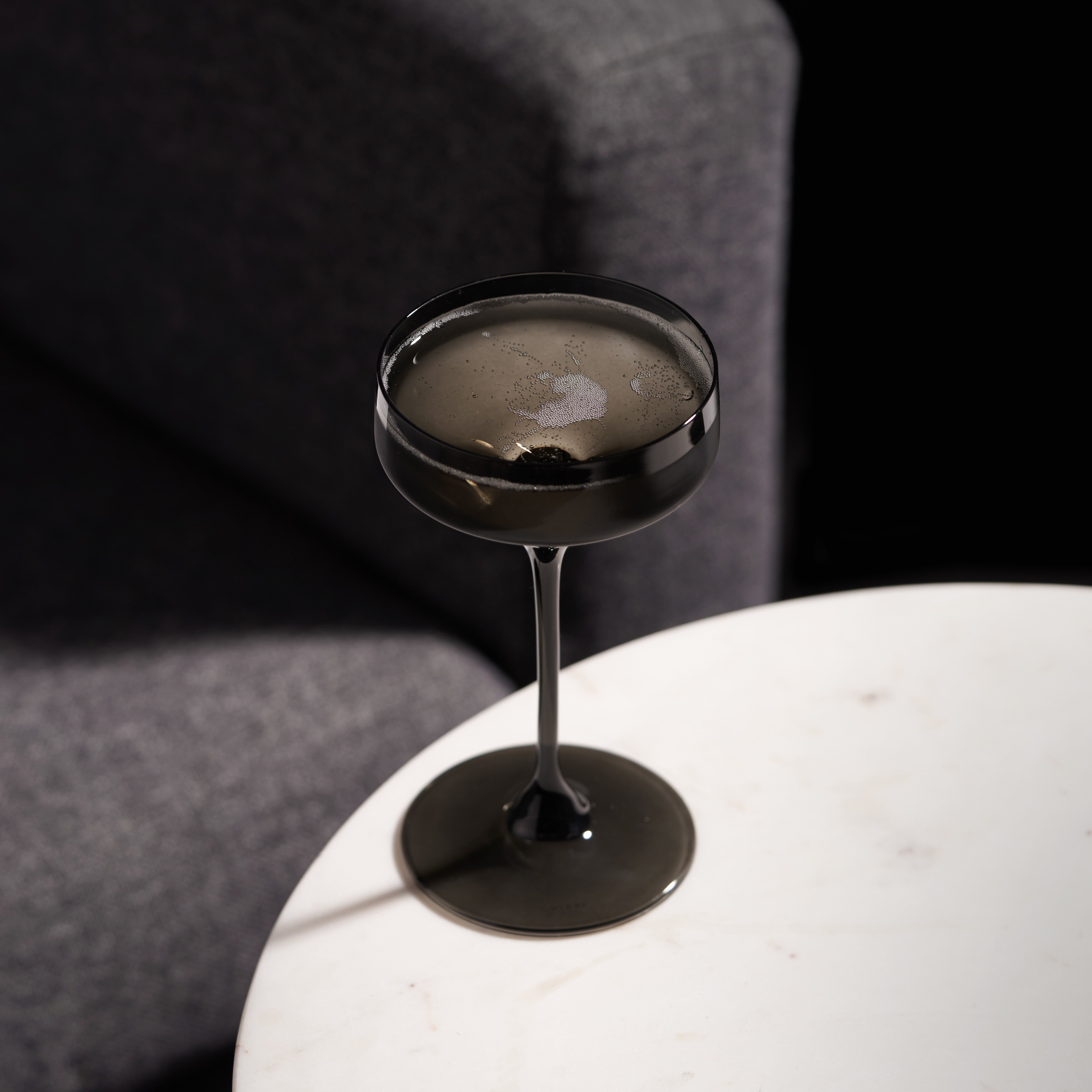 Reserve Nouveau Crystal Coupe Glasses in Smoke Set of 2 - Decor Addict, LLC