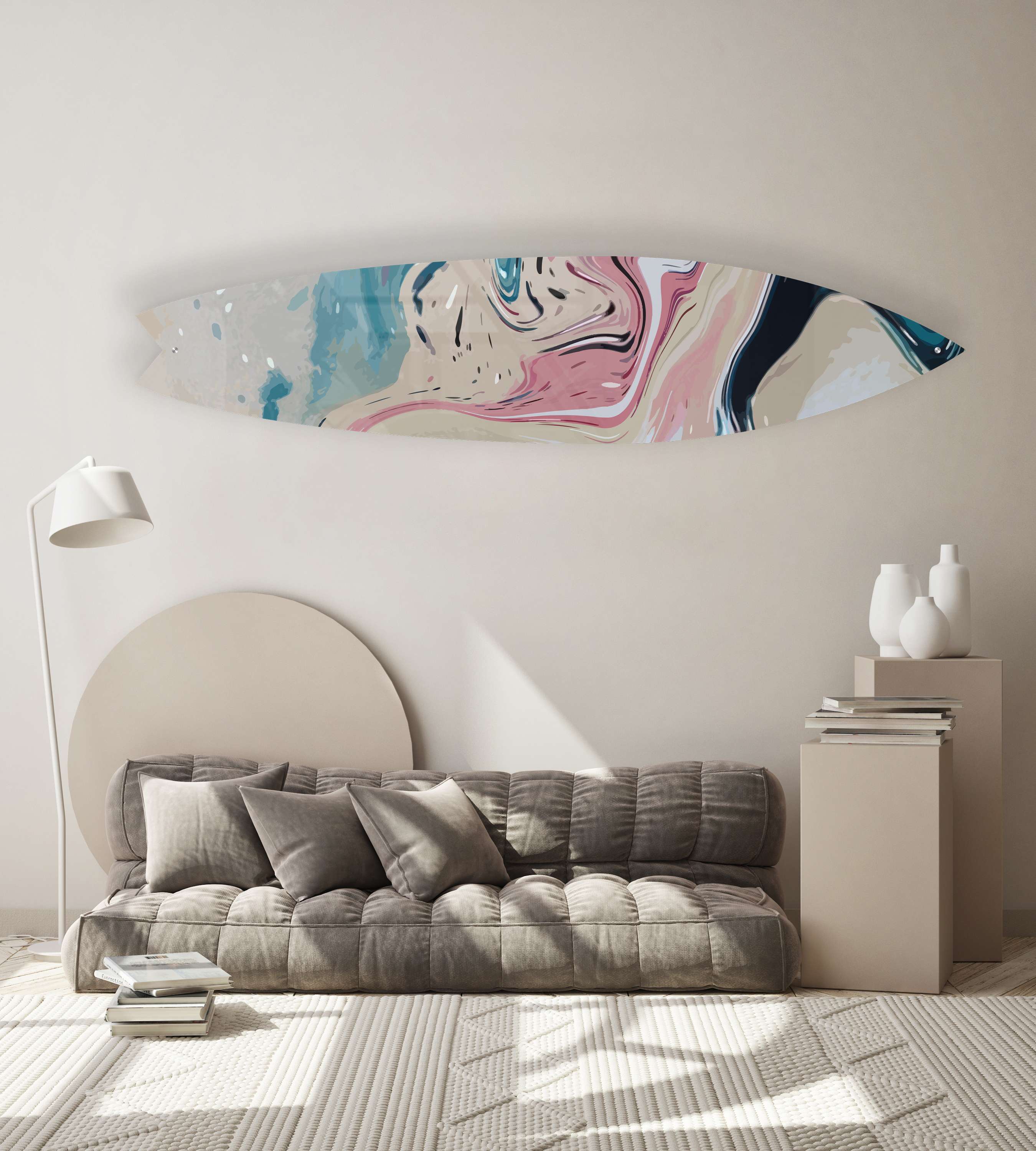 Abstract Melting Pink Acrylic Surfboard Wall Art - Decor Addict, LLC