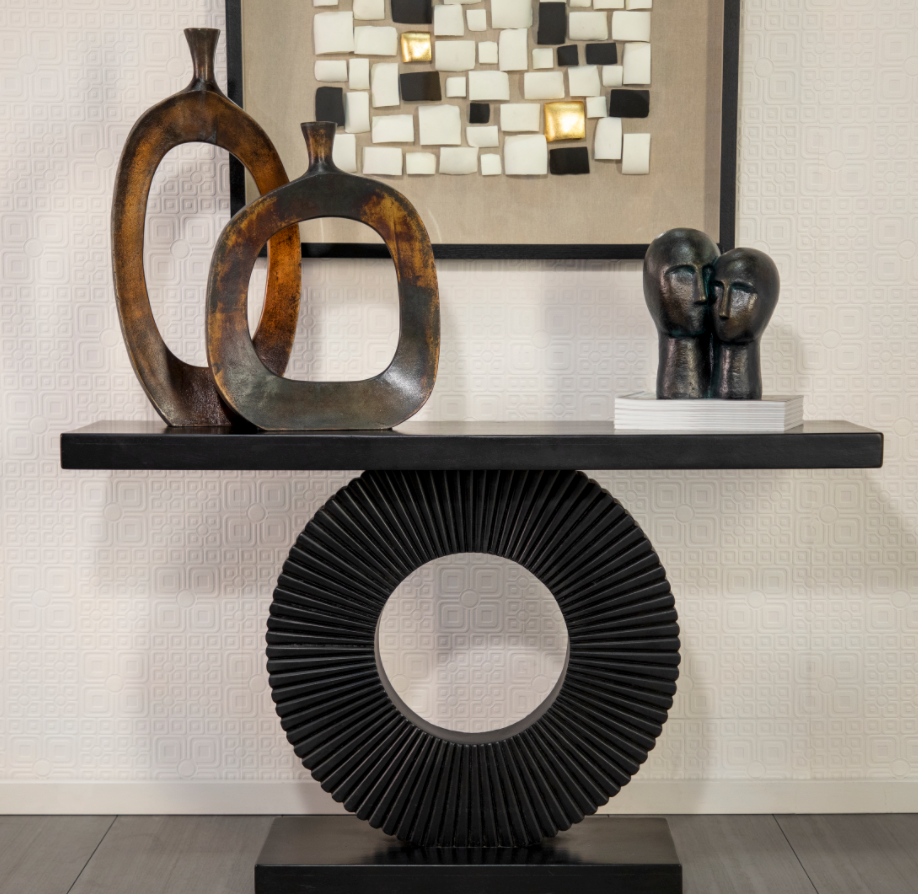 Aluminum 25"h Cut-Out Vase, Bronze - Decor Addict, LLC