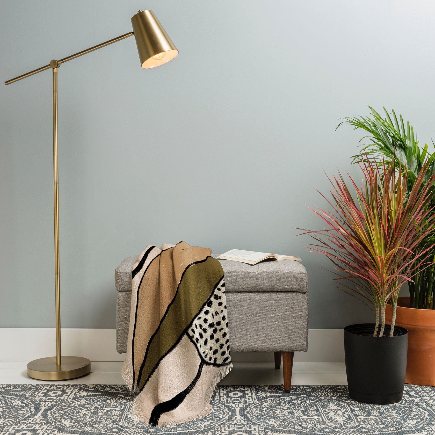 Alisa Galitsyna Patterned Tropical Leaves Throw Blanket - Decor Addict, LLC