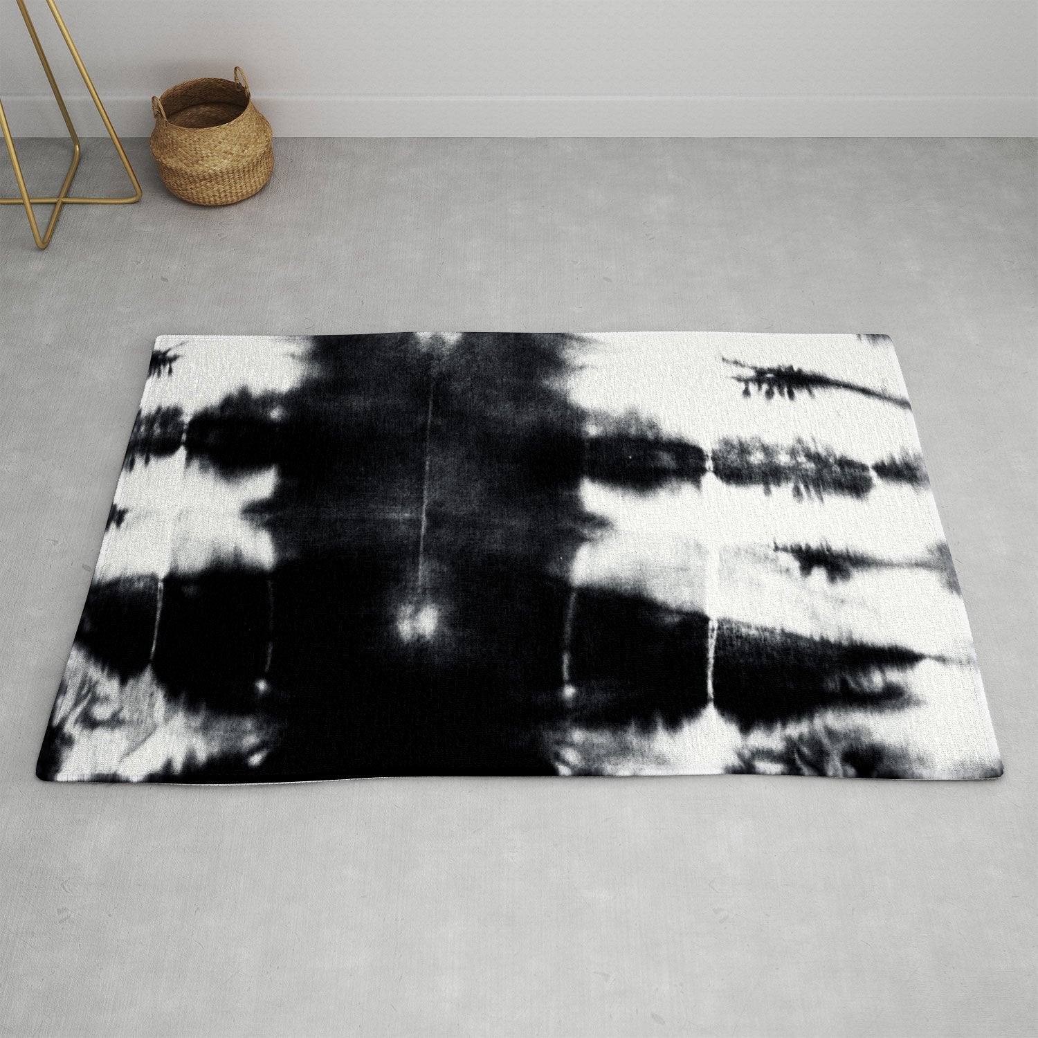 Alison Janssen Black and White Shibori Rug Collection - Decor Addict, LLC