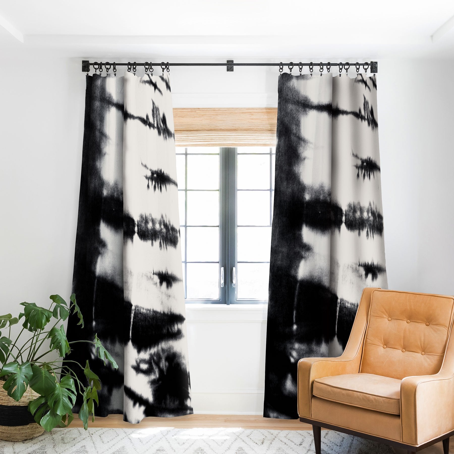 Alison Janssen Black And White Shibori Window Treatment - Decor Addict, LLC