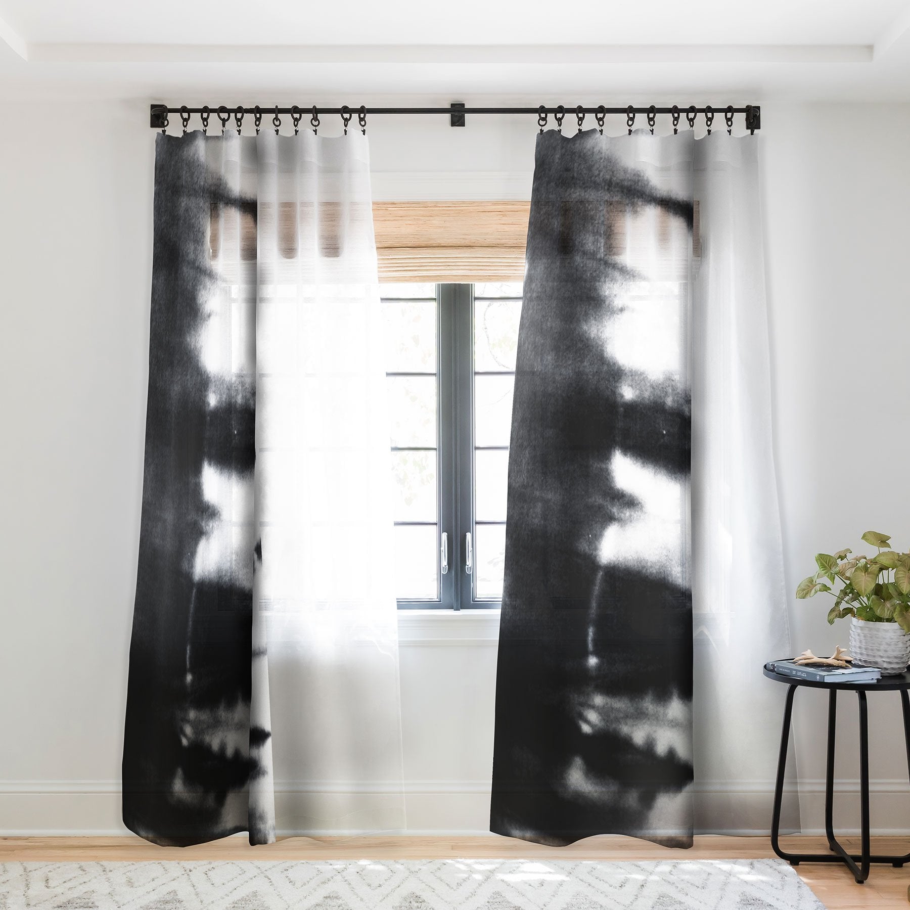 Alison Janssen Black And White Shibori Window Treatment - Decor Addict, LLC