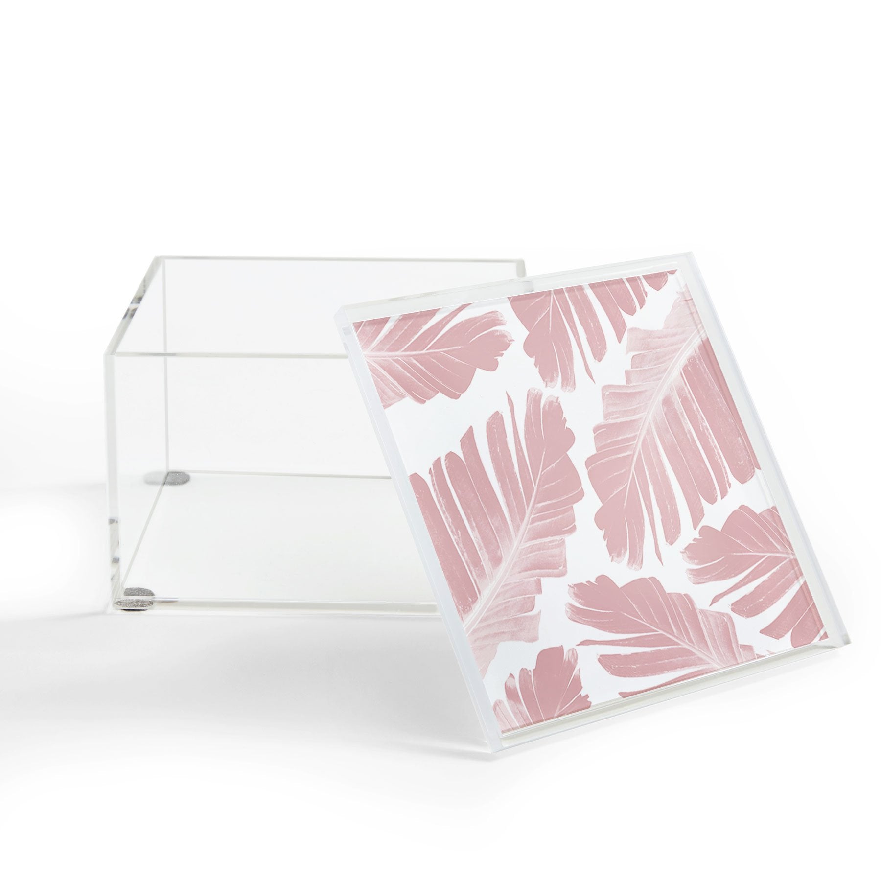 Anitas Bellas Artwork Blush Banana Leaves Dream 11 Acrylic Storage - Decor Addict, LLC