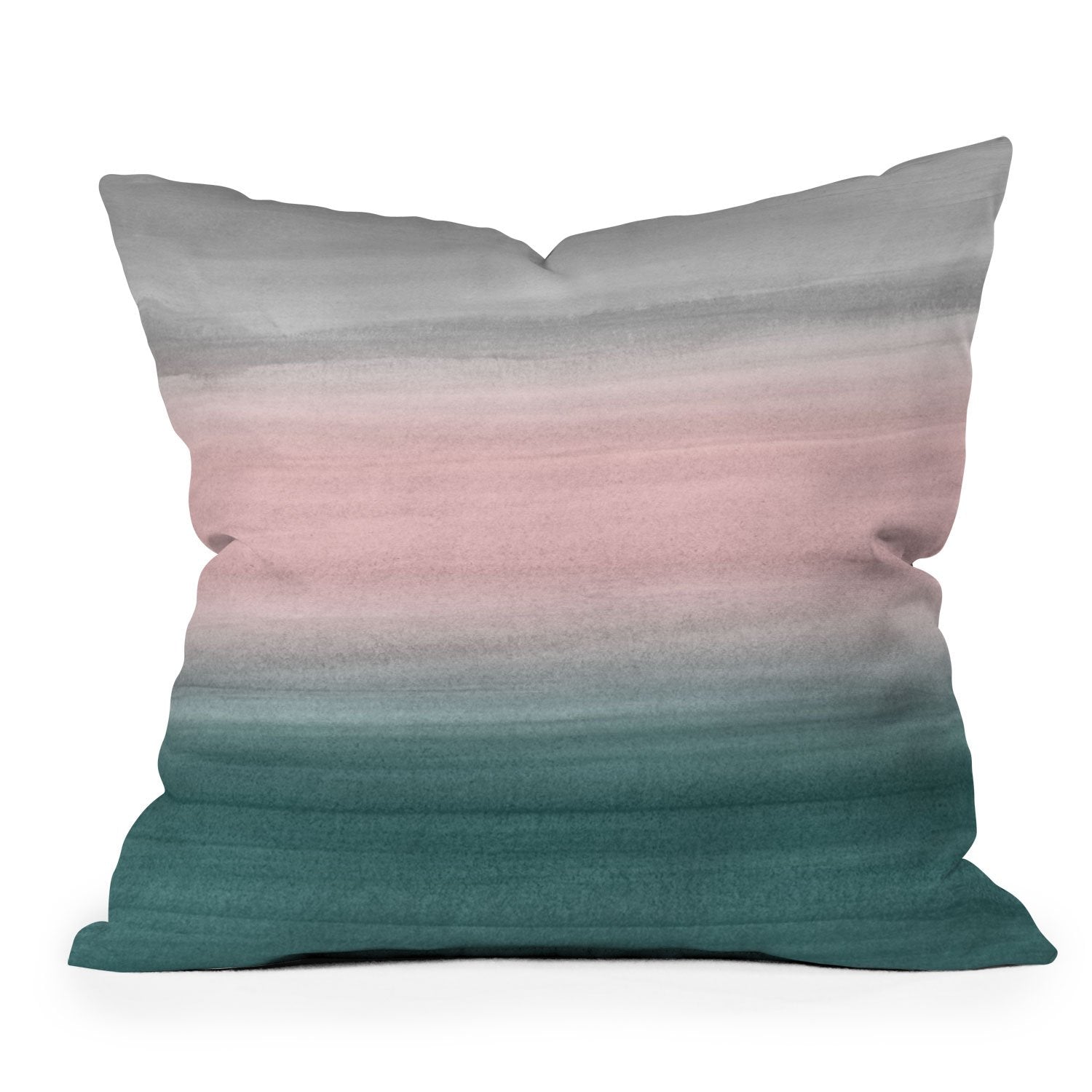Anitas Bellas Artwork Teal Blush Gray Watercolor Throw Pillow - Decor Addict, LLC