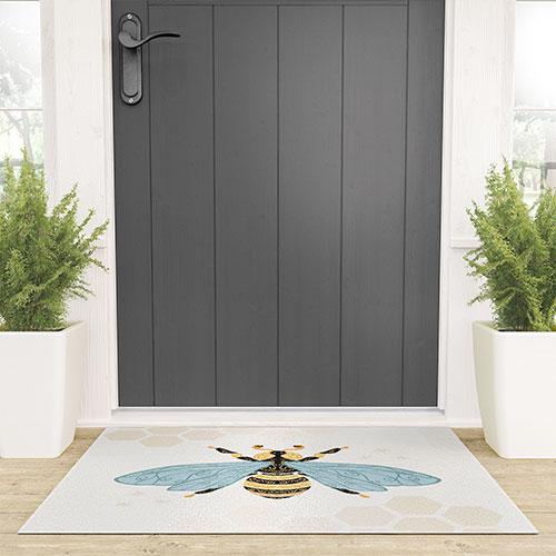 Avenie Bee And Honey Comb Welcome Mat Collection - Decor Addict, LLC