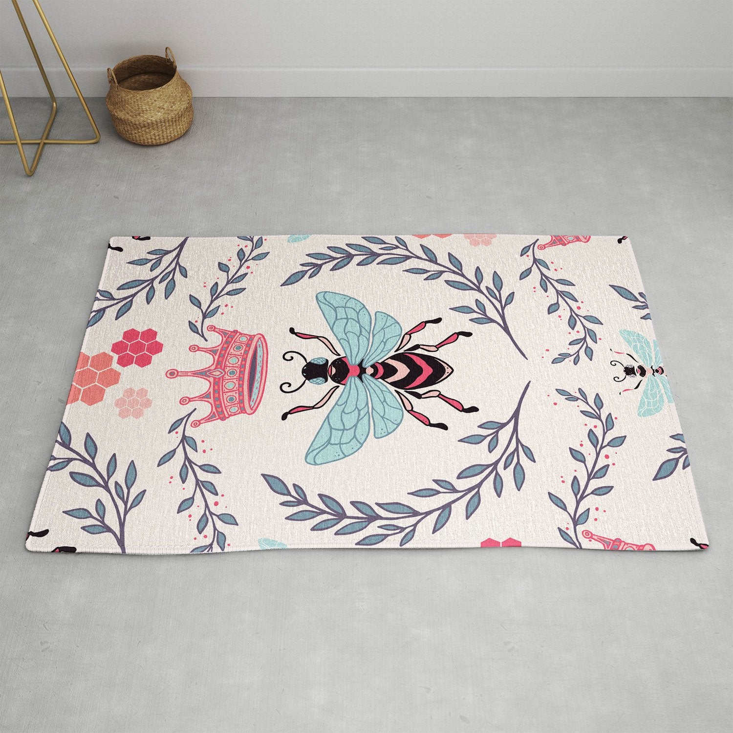 Avenie Queen Bee Coral Rug Collection - Decor Addict, LLC