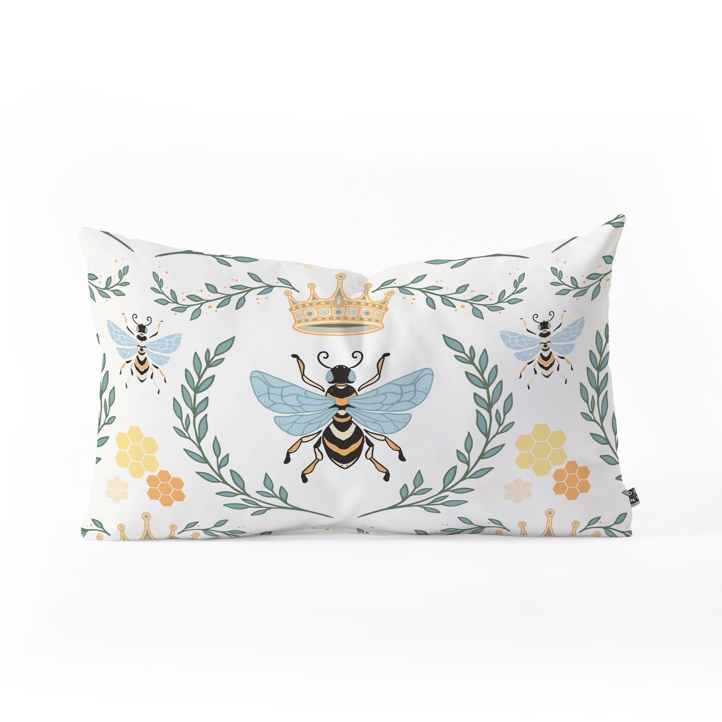 Avenie Queen Bee With Crown Throw Pillow - Decor Addict, LLC