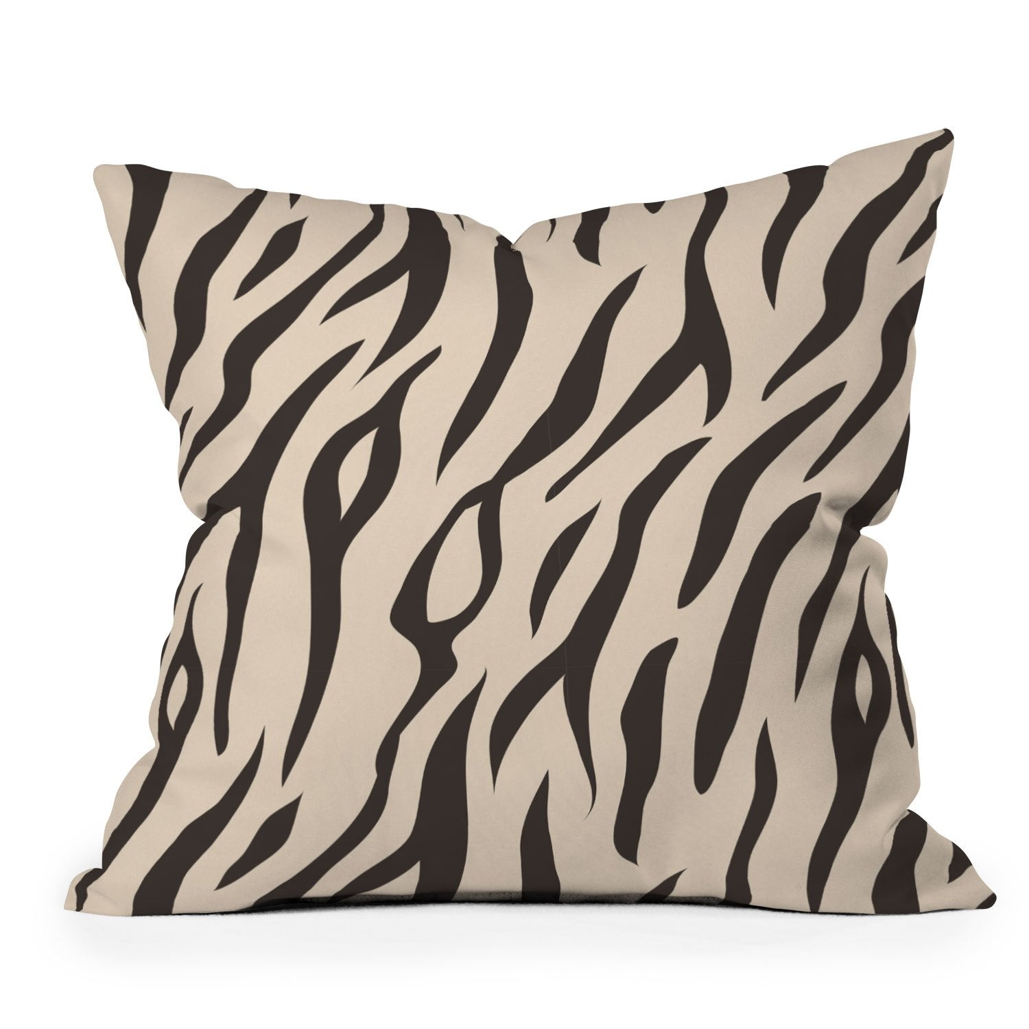 Avenie White Tiger Stripes Throw Pillow - Decor Addict, LLC