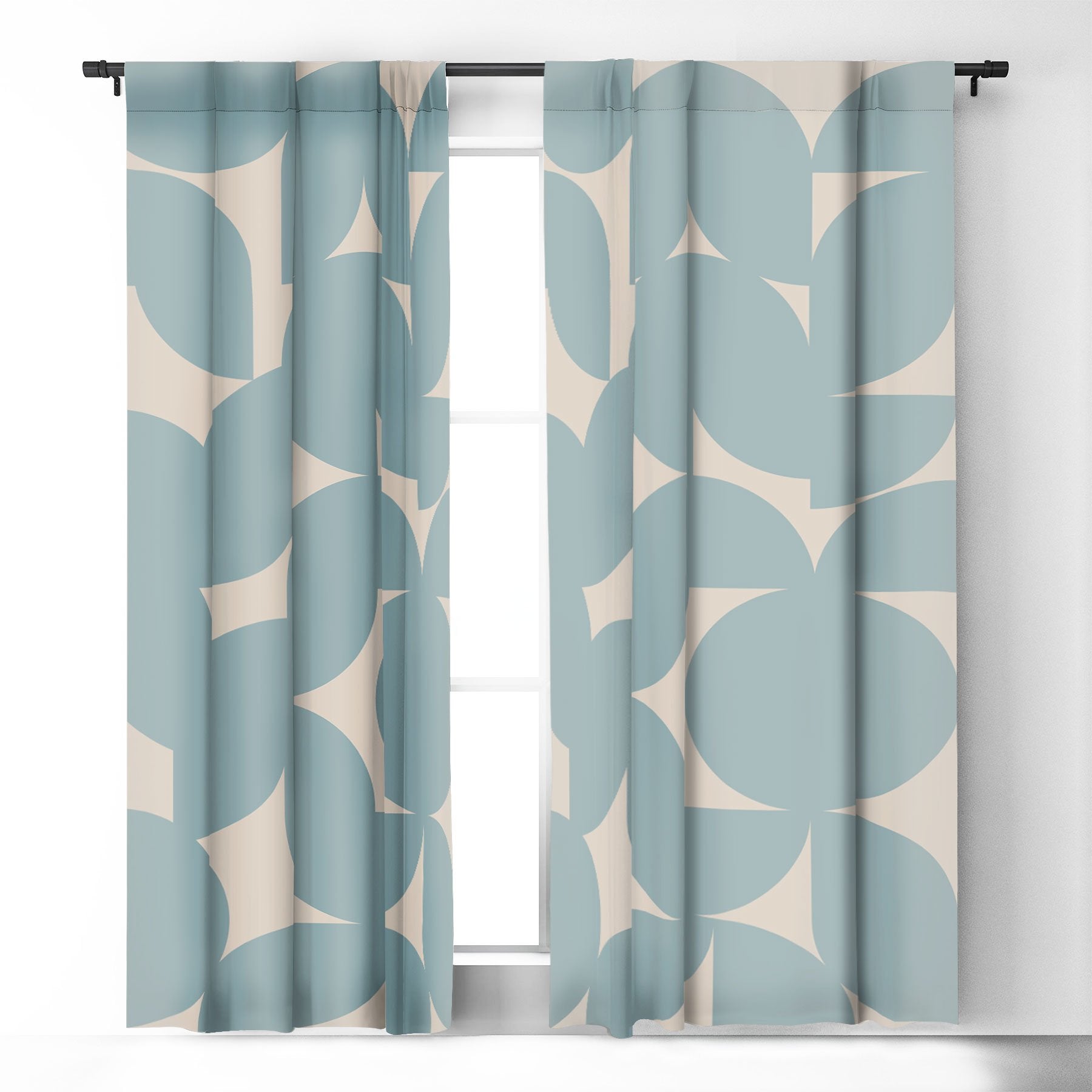 Colour Poems Abstract Shapes Collage Window Treatment - Decor Addict, LLC