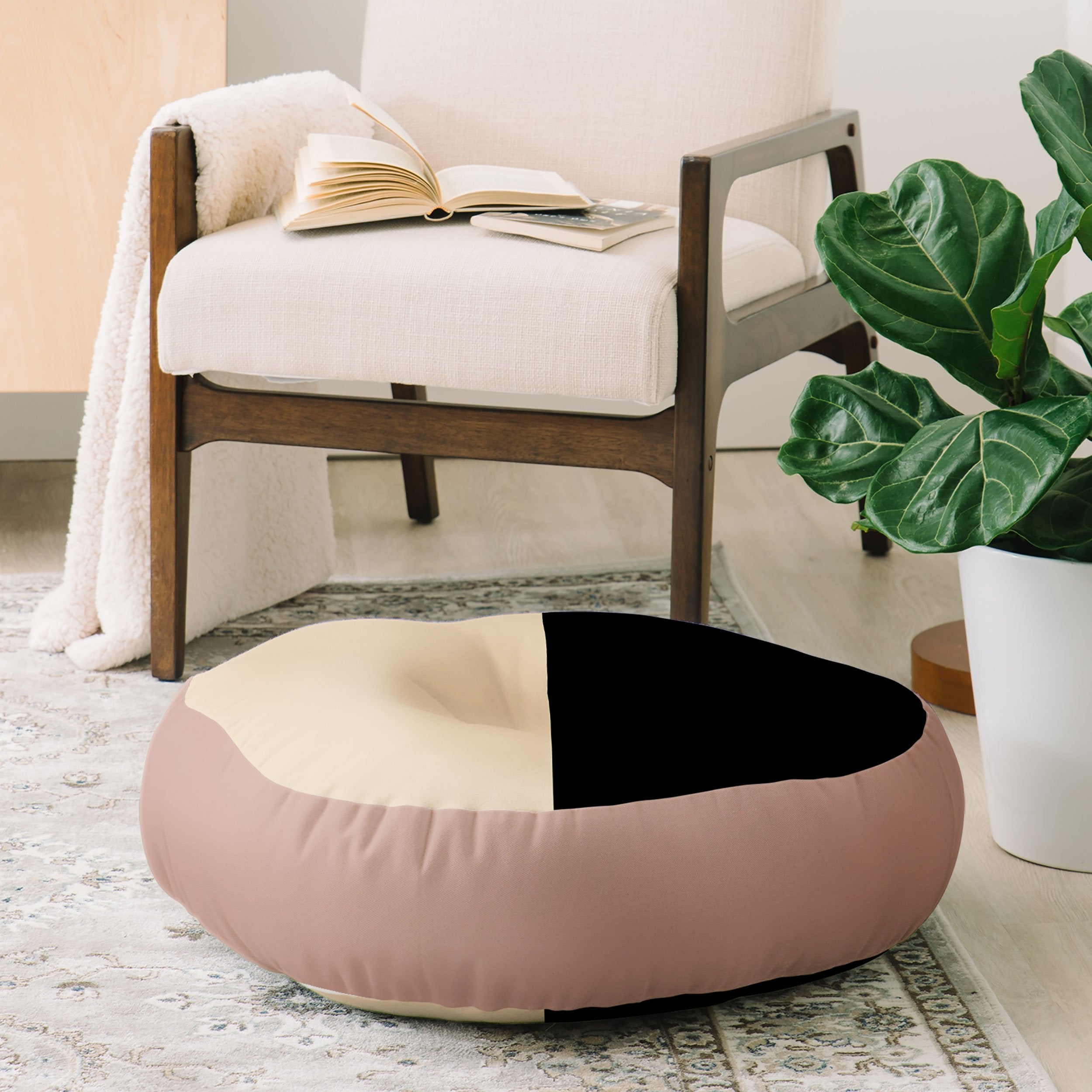 Colour Poems Color Block Abstract Xix Floor Pillow Collection - Decor Addict, LLC