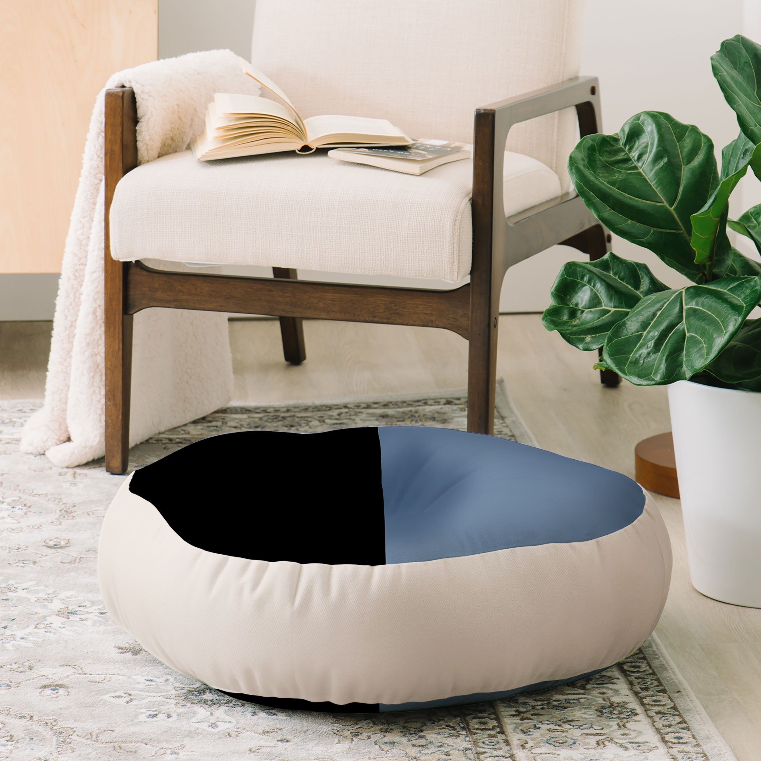 Colour Poems Color Block Abstract Xvi Floor Pillow Collection - Decor Addict, LLC