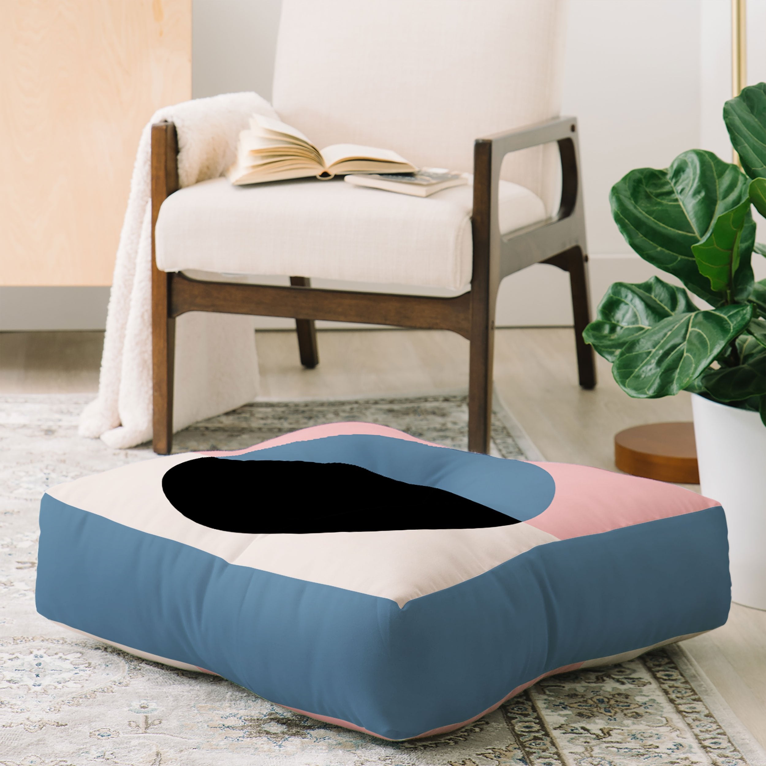 Colour Poems Color Block Abstract Xvi Floor Pillow Collection - Decor Addict, LLC