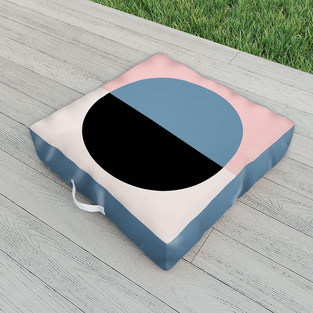 Colour Poems Color Block Abstract Xvi Floor Pillow Collection - Decor Addict, LLC