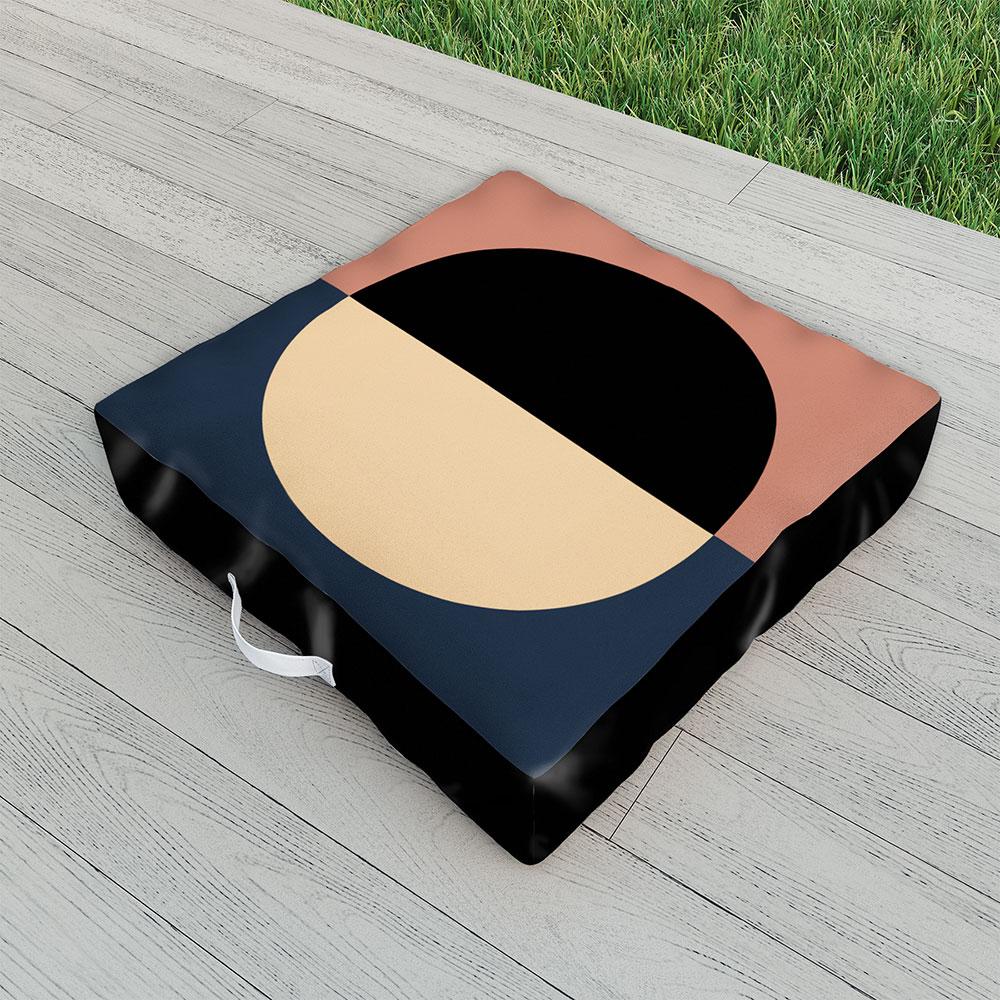 Colour Poems Color Block Abstract Xvii Floor Pillow Collection - Decor Addict, LLC