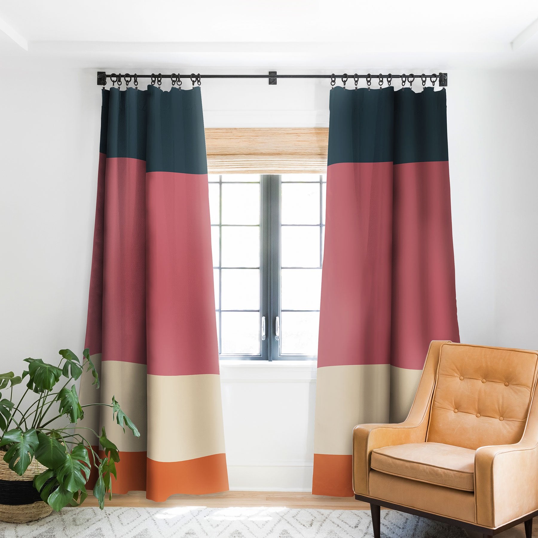 Colour Poems Contemporary Color Block Xii Window Treatment - Decor Addict, LLC