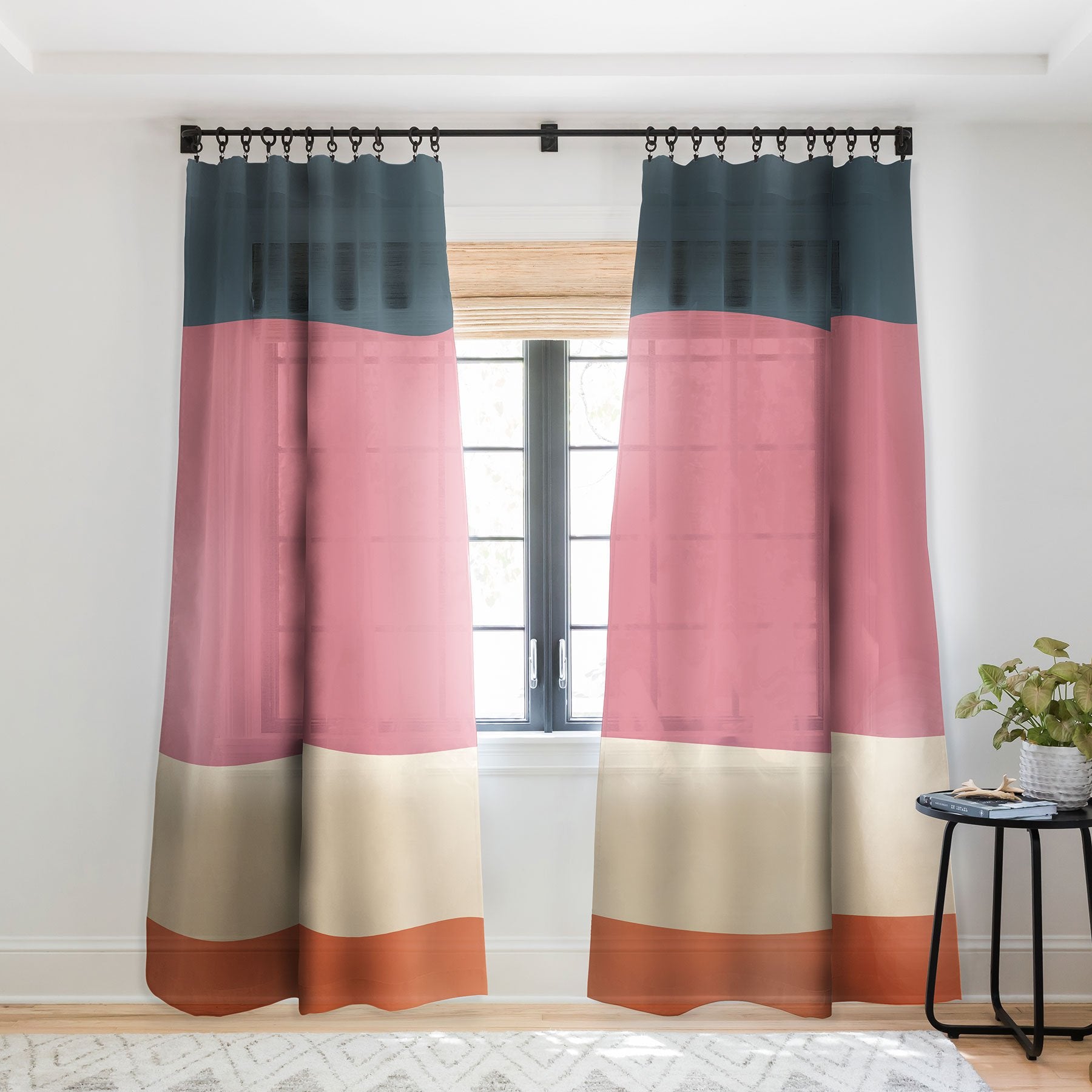 Colour Poems Contemporary Color Block Xii Window Treatment - Decor Addict, LLC