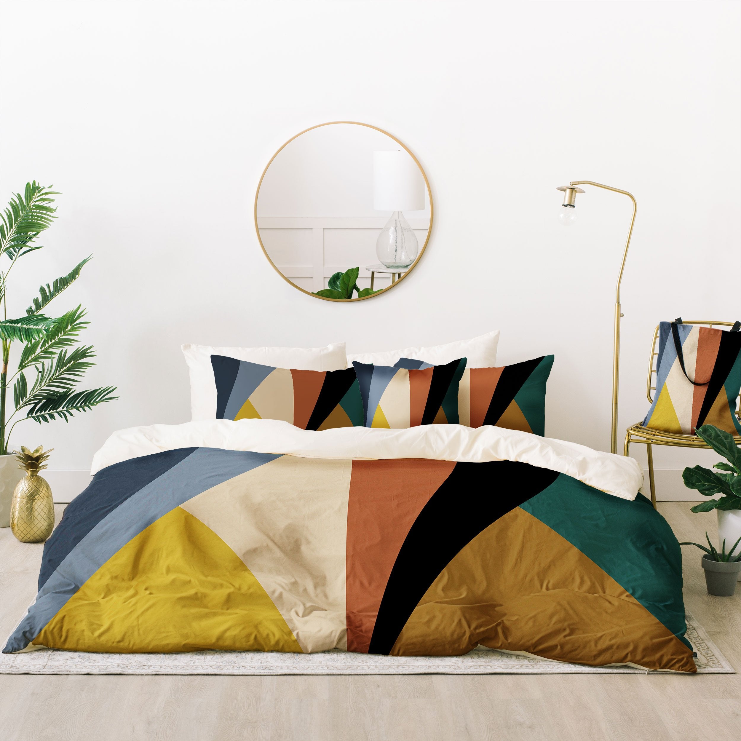 Colour Poems Geometric Triangles Bold Bedding Collection - Decor Addict, LLC