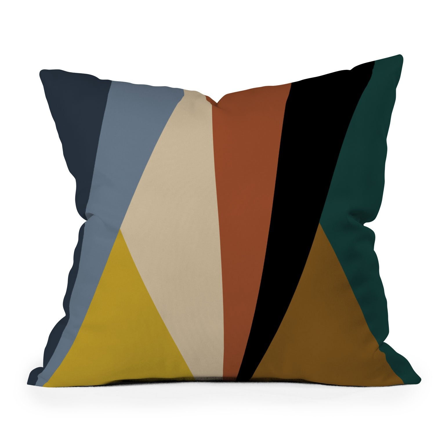 Colour Poems Geometric Triangles Bold Throw Pillow - Decor Addict, LLC
