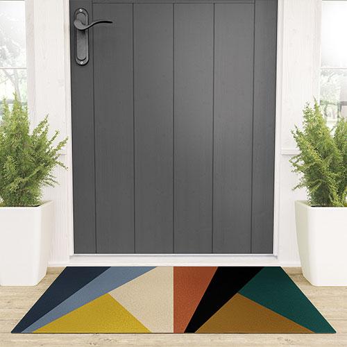Colour Poems Geometric Triangles Welcome Mat Collection - Decor Addict, LLC