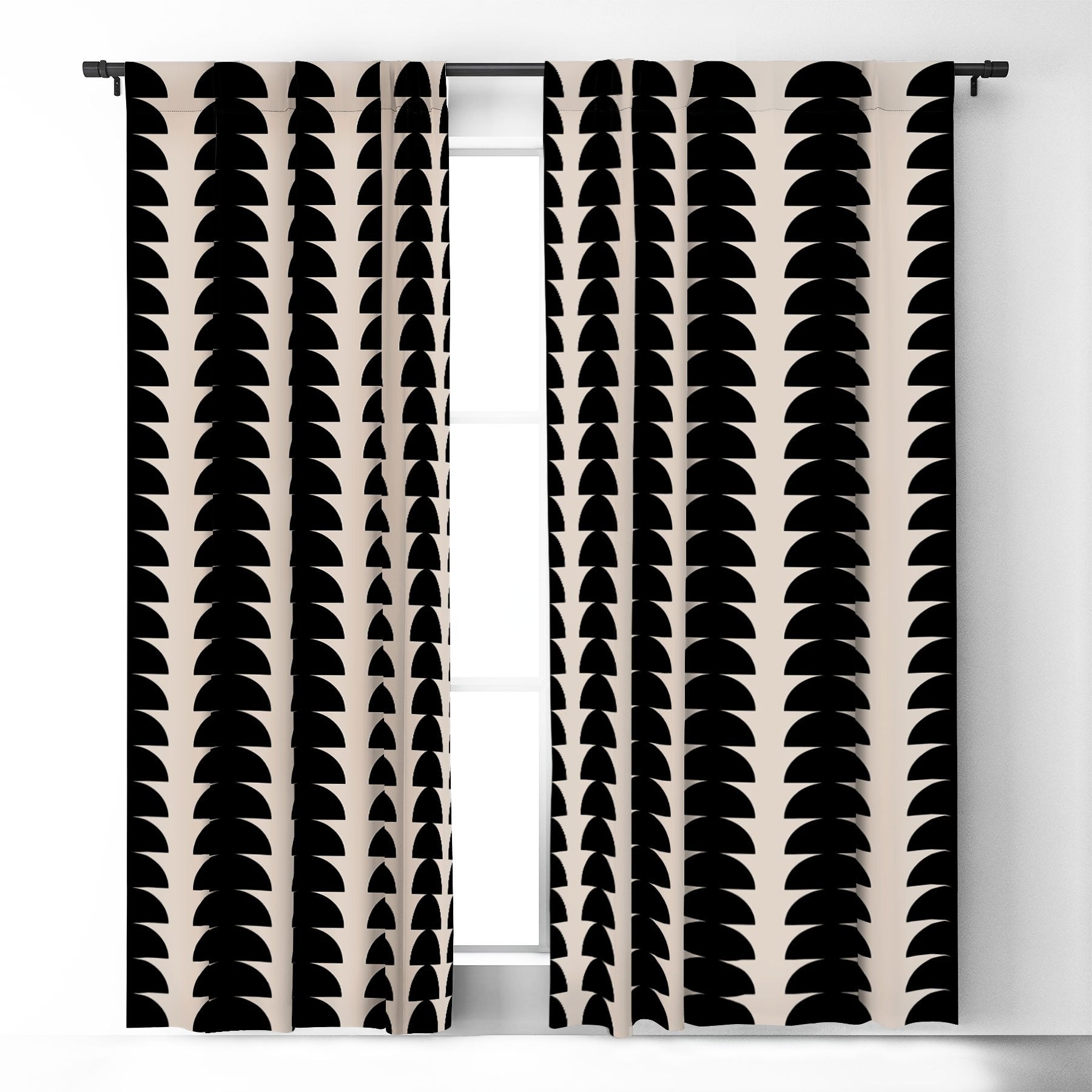 Colour Poems Maude Pattern Black Window Treatment - Decor Addict, LLC