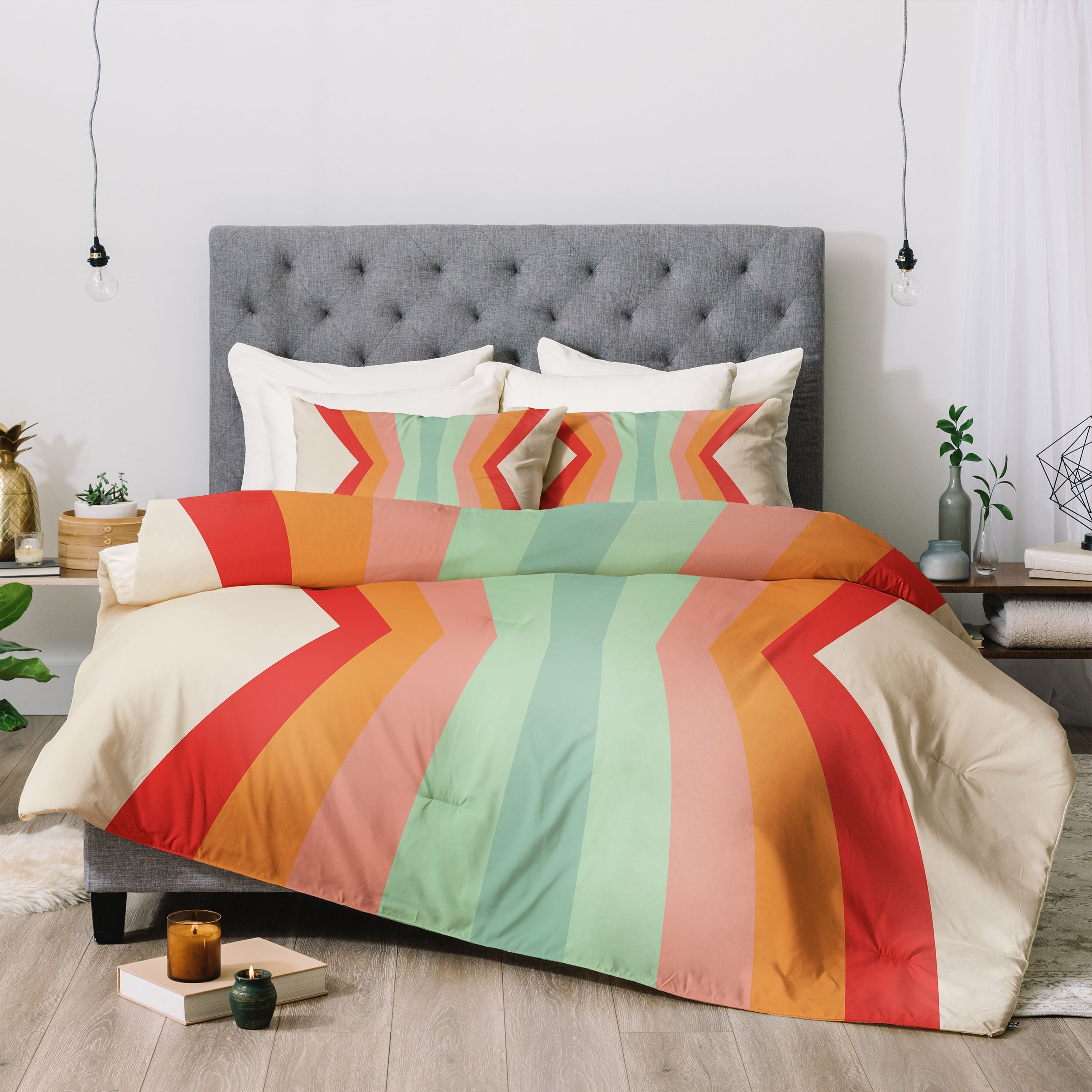 Colour Poems Retro Stripes Reflection Bedding Collection - Decor Addict, LLC