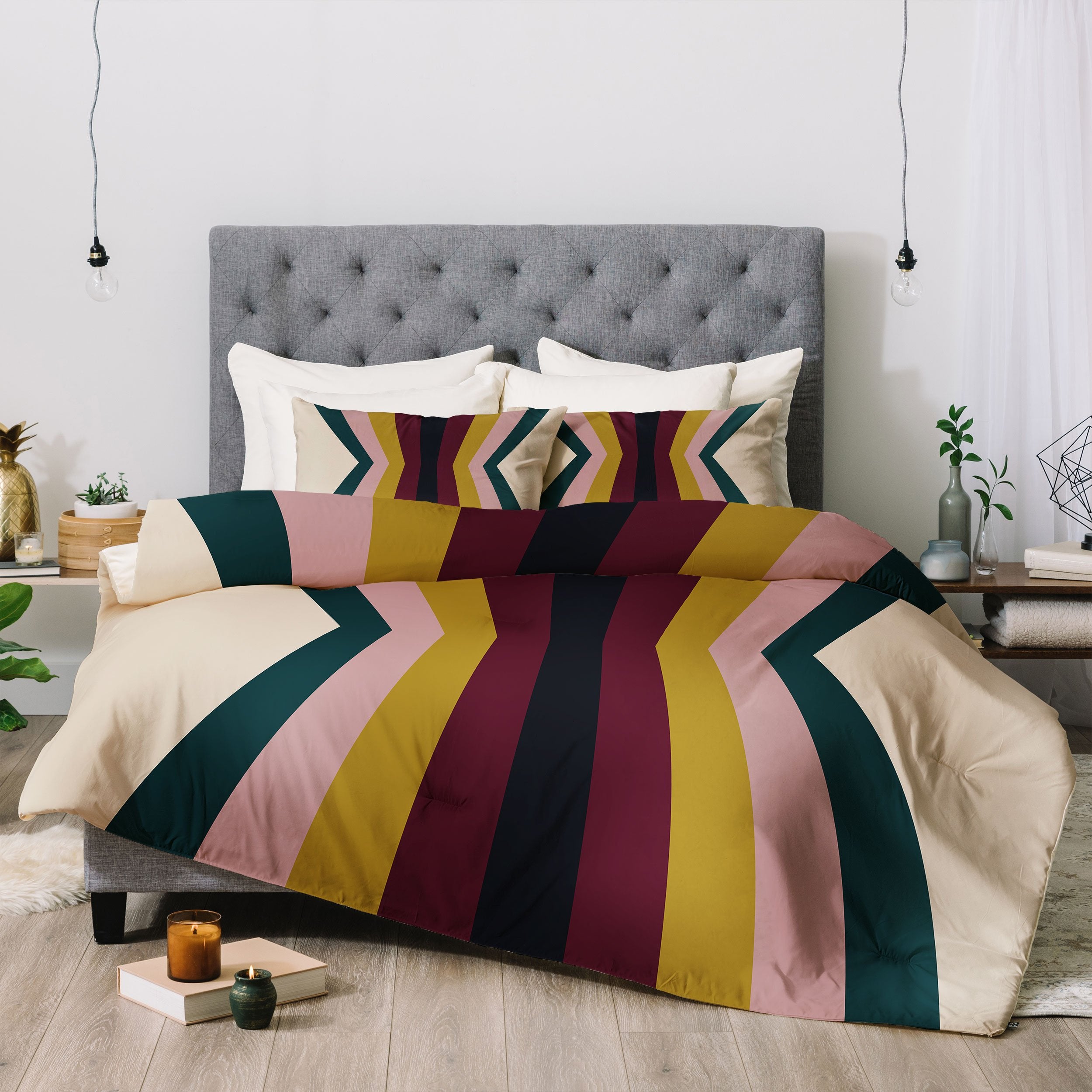 Colour Poems Retro Stripes Reflection Iii Bedding Collection - Decor Addict, LLC