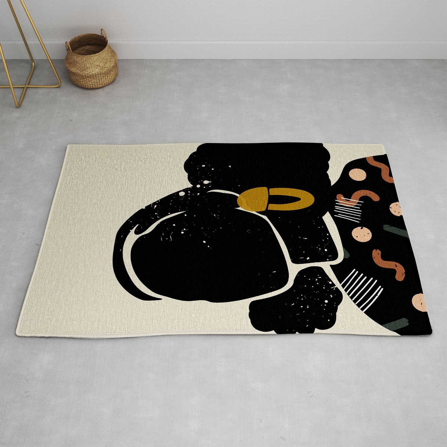 Domonique Brown Black Hair No 4 Rug Collection - Decor Addict, LLC