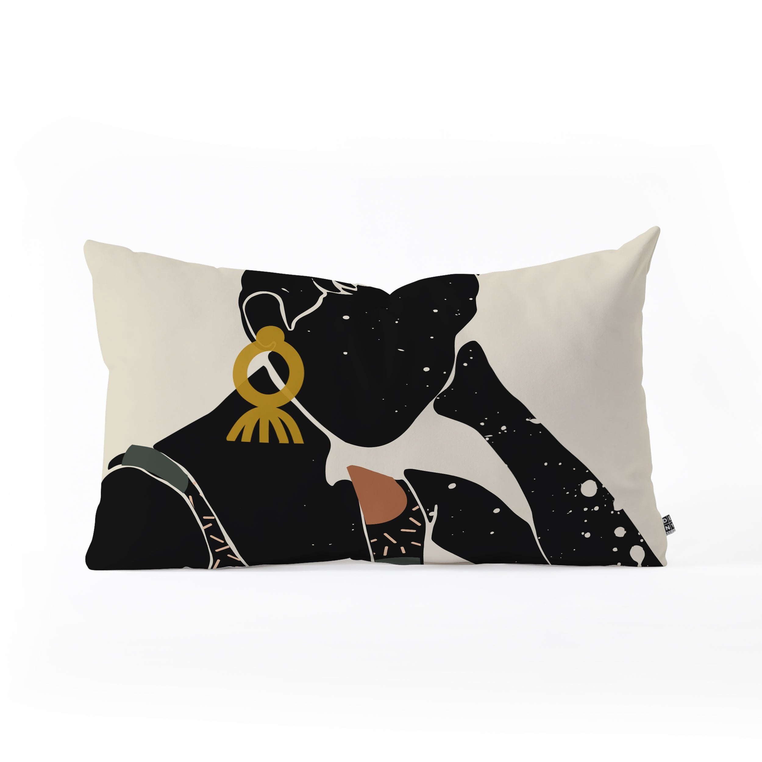 Domonique Brown Black Hair No 6 Throw Pillow - Decor Addict, LLC