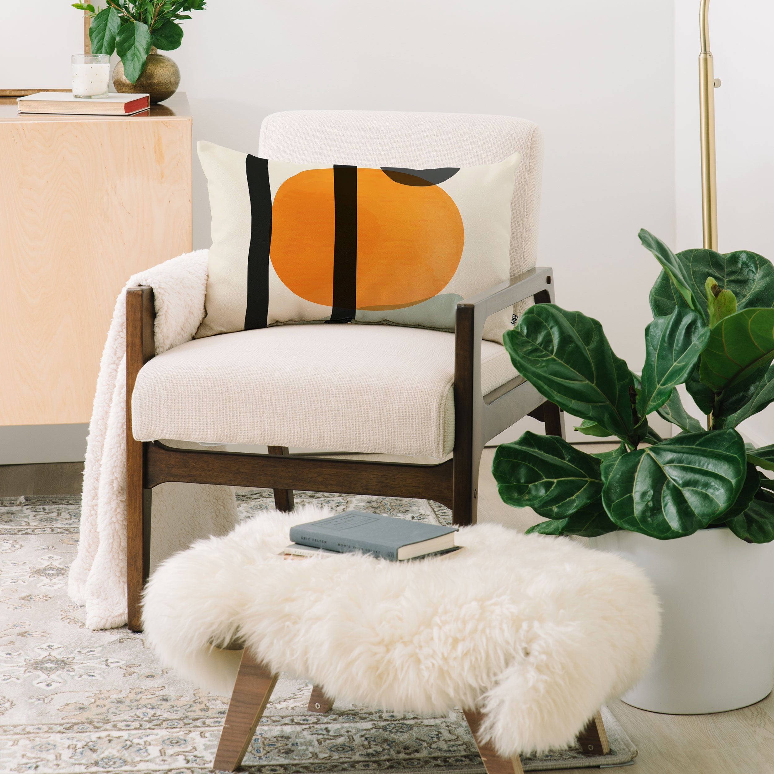 Domonique Brown Oranges Theme Throw Pillow - Decor Addict, LLC