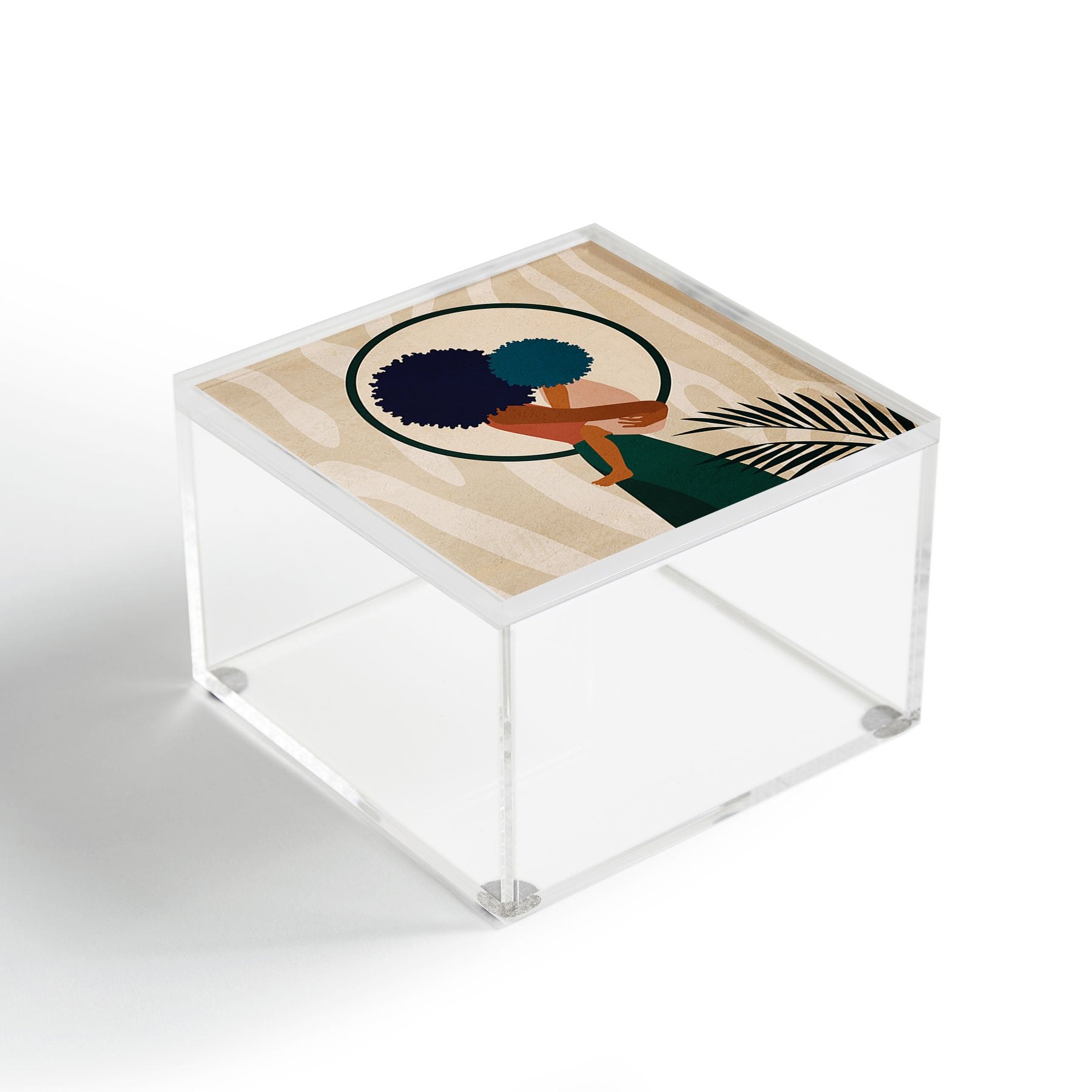 Domonique Brown Stay Home No 3 Acrylic Storage - Decor Addict, LLC