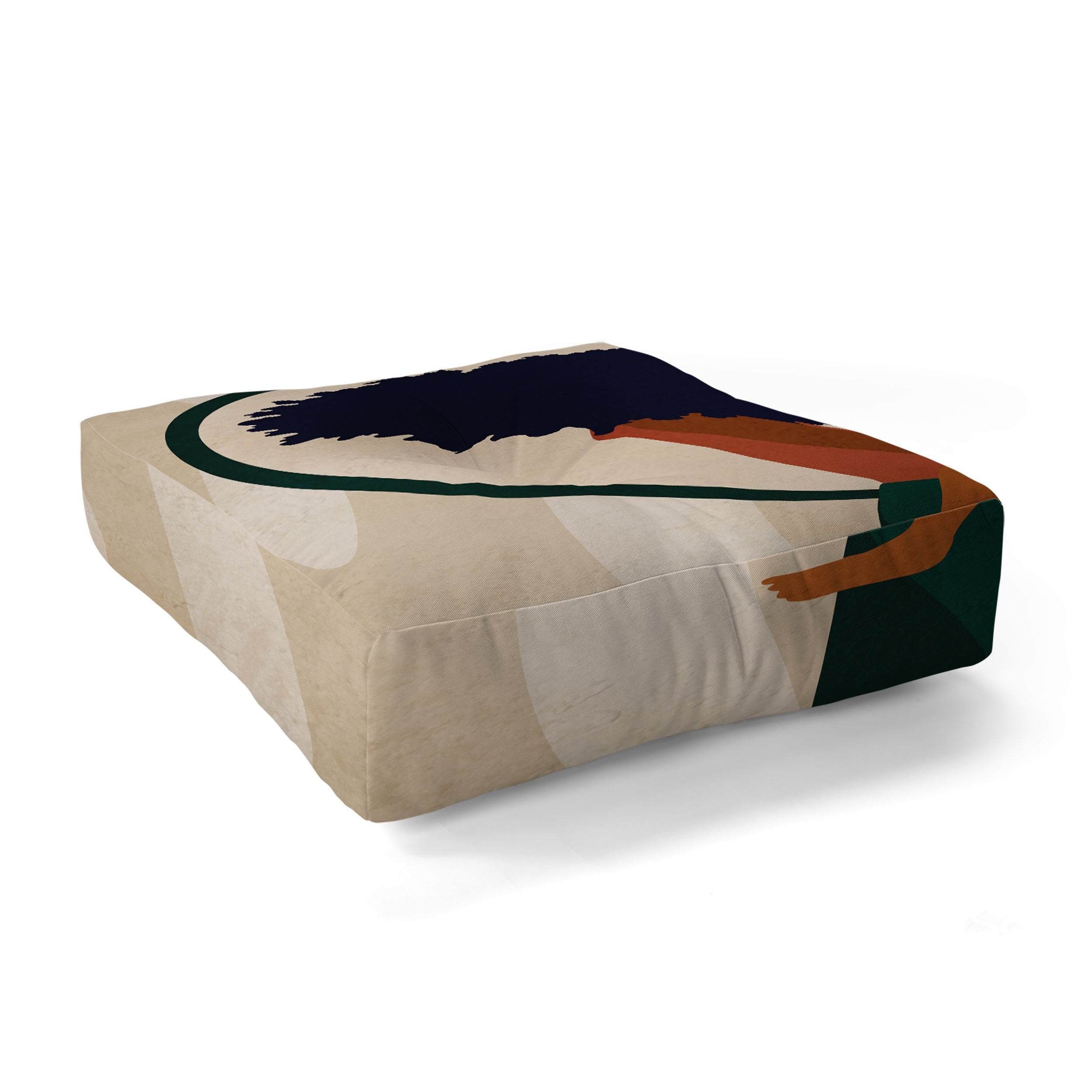 Domonique Brown Stay Home No 3 Floor Pillow Collection - Decor Addict, LLC